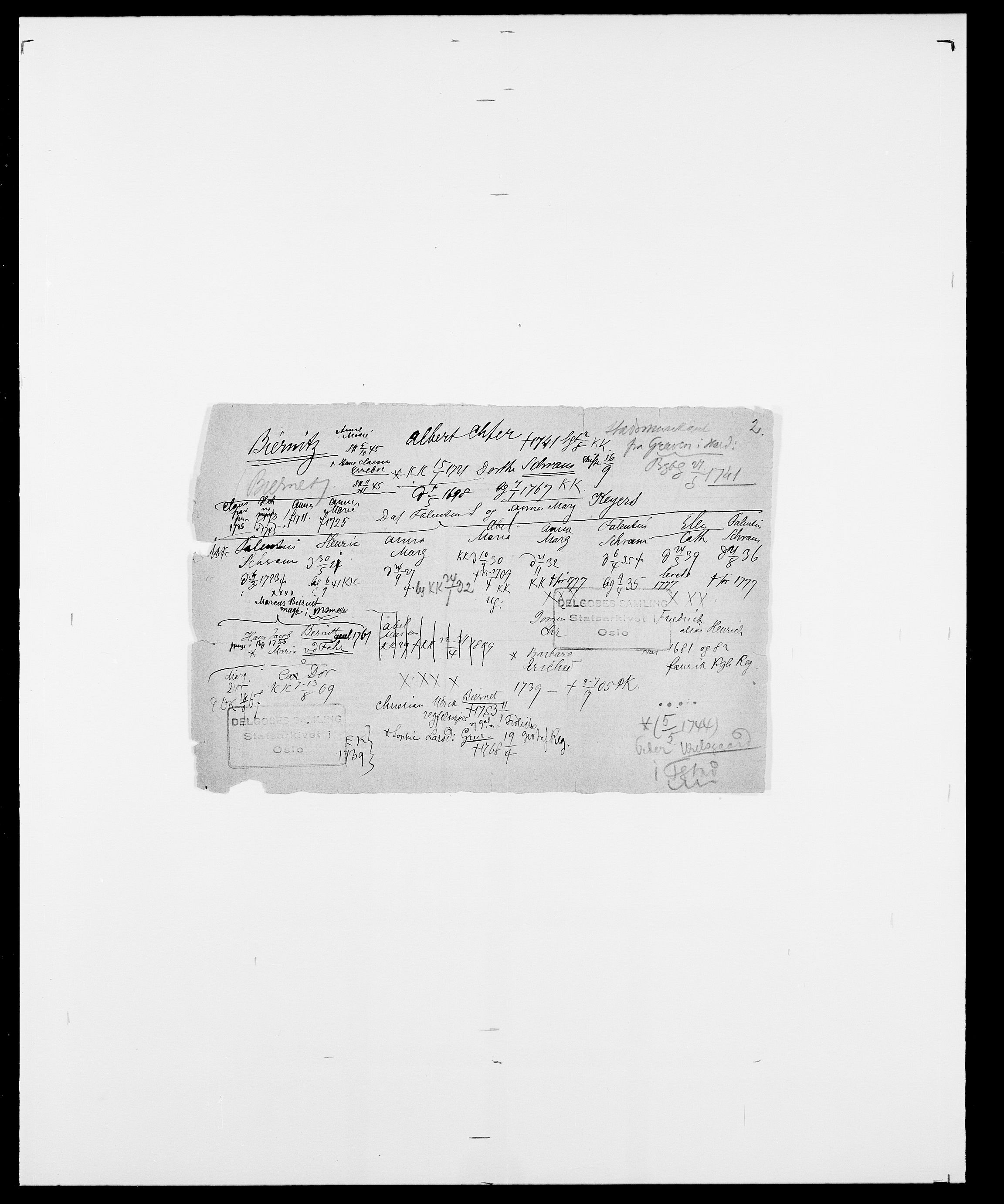 Delgobe, Charles Antoine - samling, AV/SAO-PAO-0038/D/Da/L0004: Bergendahl - Blære, s. 98