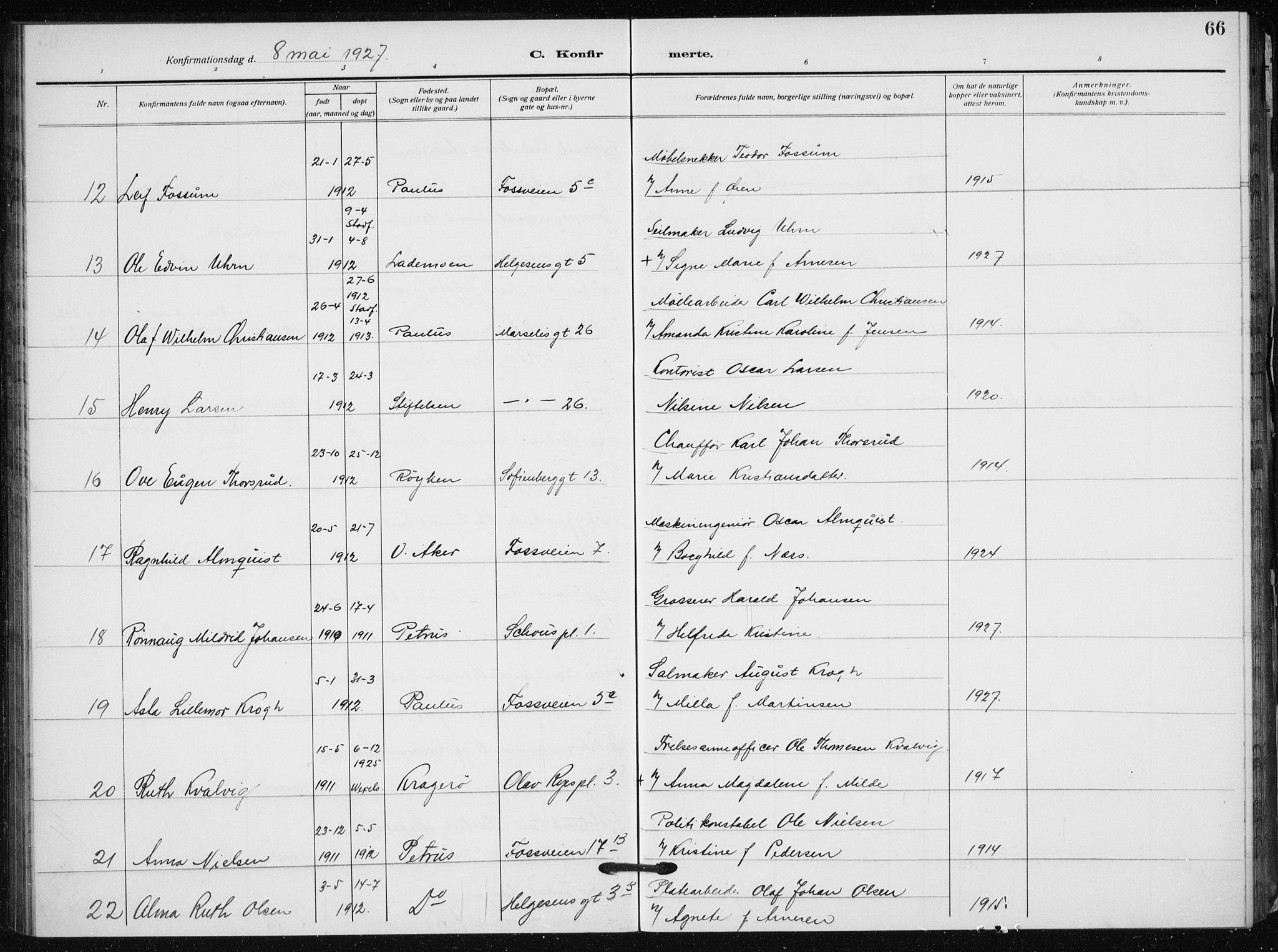 Hauge prestekontor Kirkebøker, AV/SAO-A-10849/F/Fa/L0002: Ministerialbok nr. 2, 1917-1938, s. 66