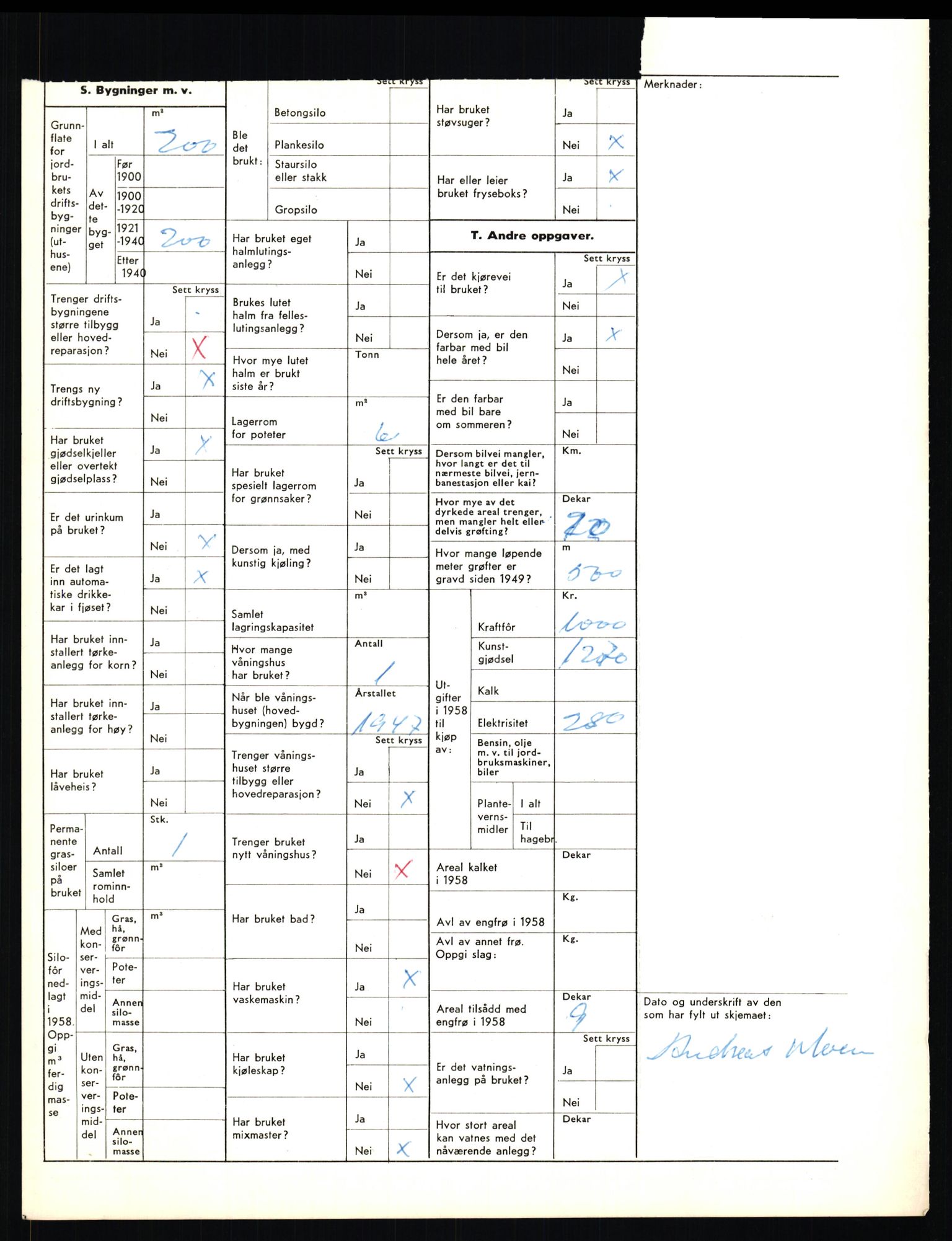 Statistisk sentralbyrå, Næringsøkonomiske emner, Jordbruk, skogbruk, jakt, fiske og fangst, AV/RA-S-2234/G/Gd/L0656: Troms: 1924 Målselv (kl. 0-3) og 1925 Sørreisa, 1959, s. 2074