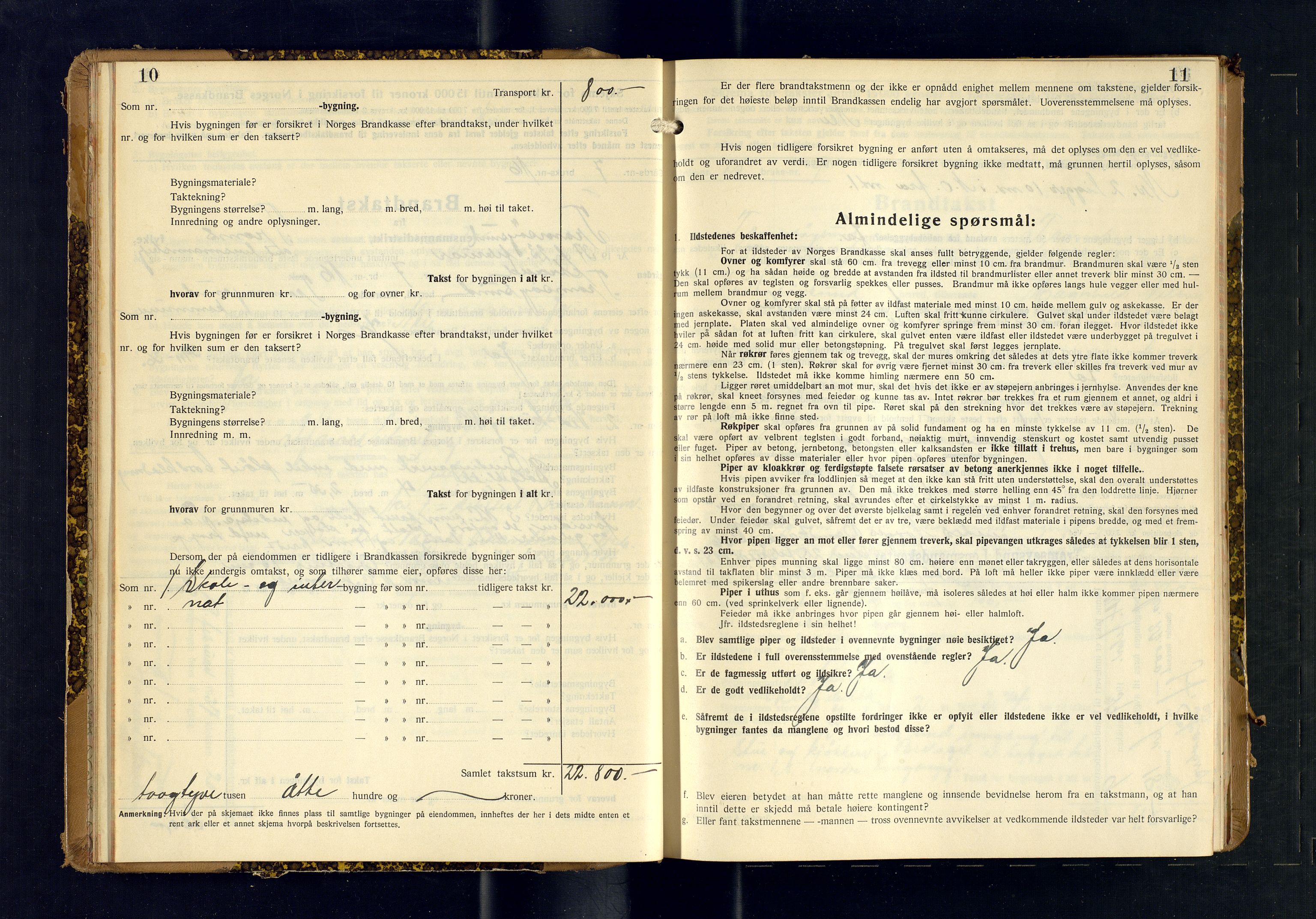 Tromsøysund lensmannskontor, AV/SATØ-SATØ-12/F/Fs/Fsb/L0755: Branntakstprotokoll (S). Med register, 1937-1938, s. 10-11