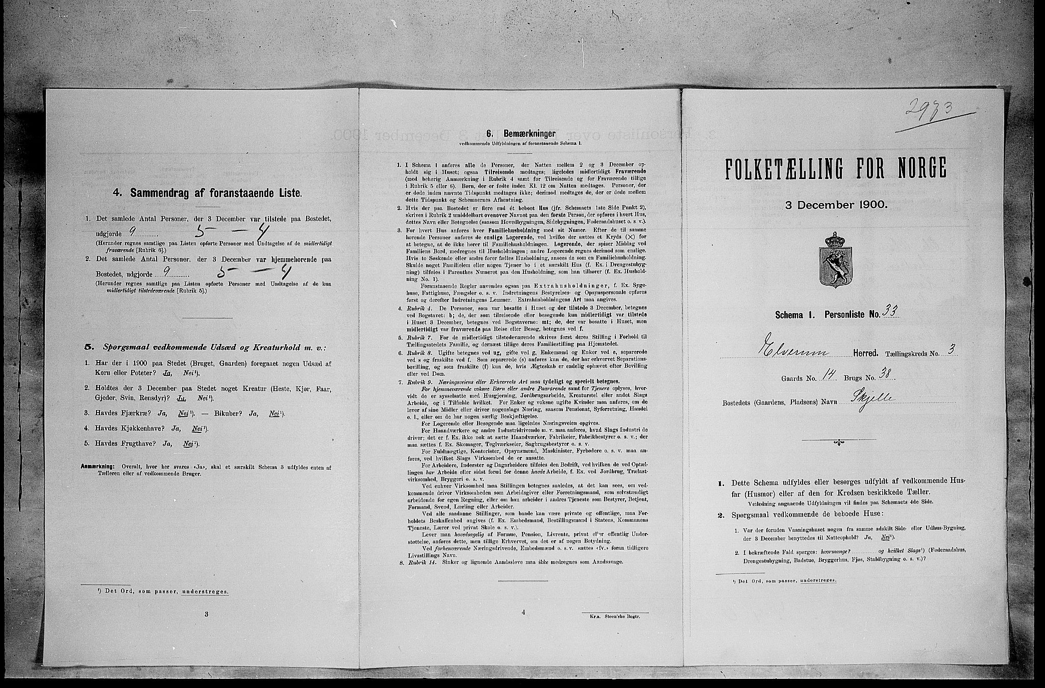 SAH, Folketelling 1900 for 0427 Elverum herred, 1900, s. 486