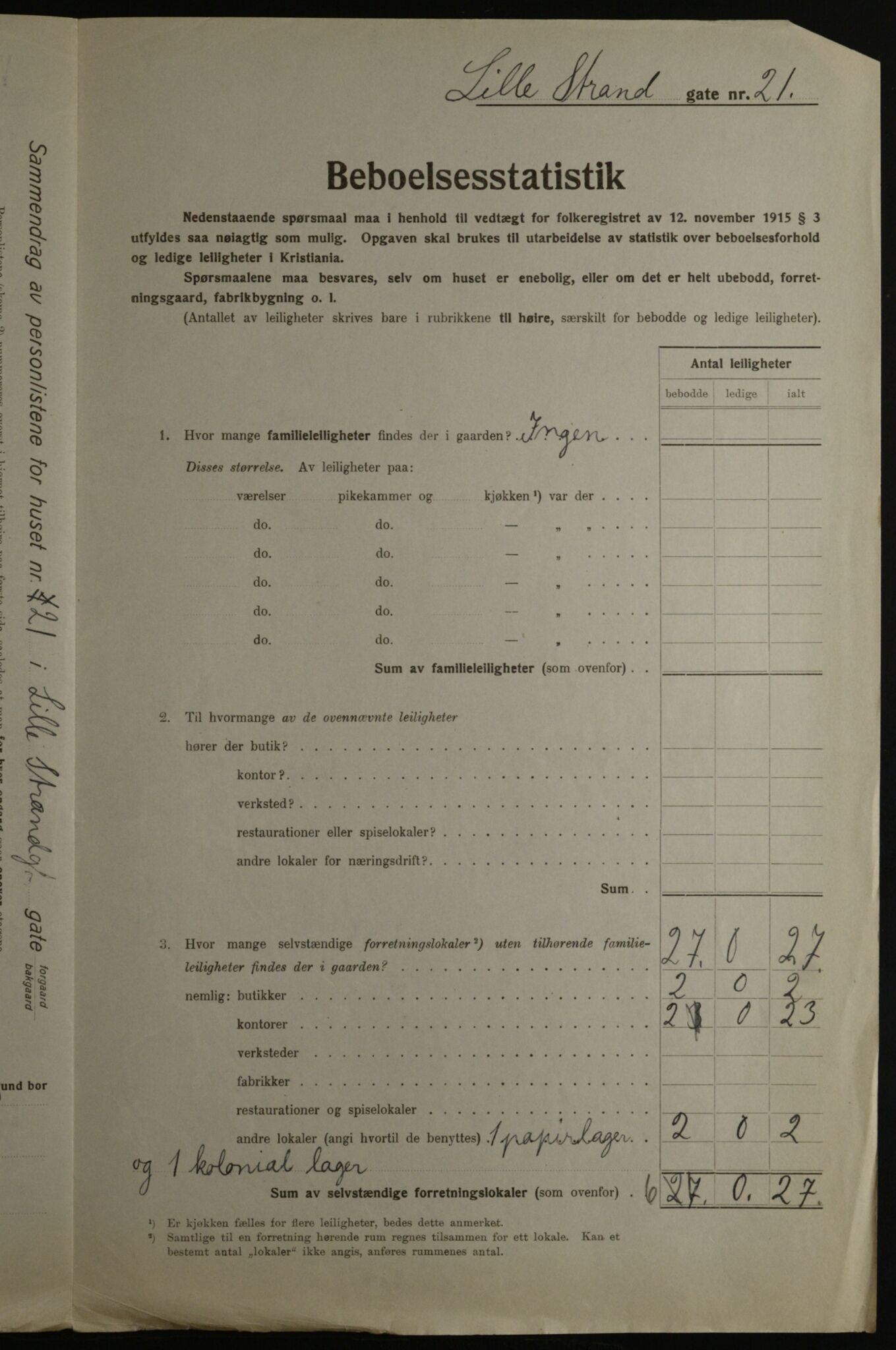 OBA, Kommunal folketelling 1.12.1923 for Kristiania, 1923, s. 114845