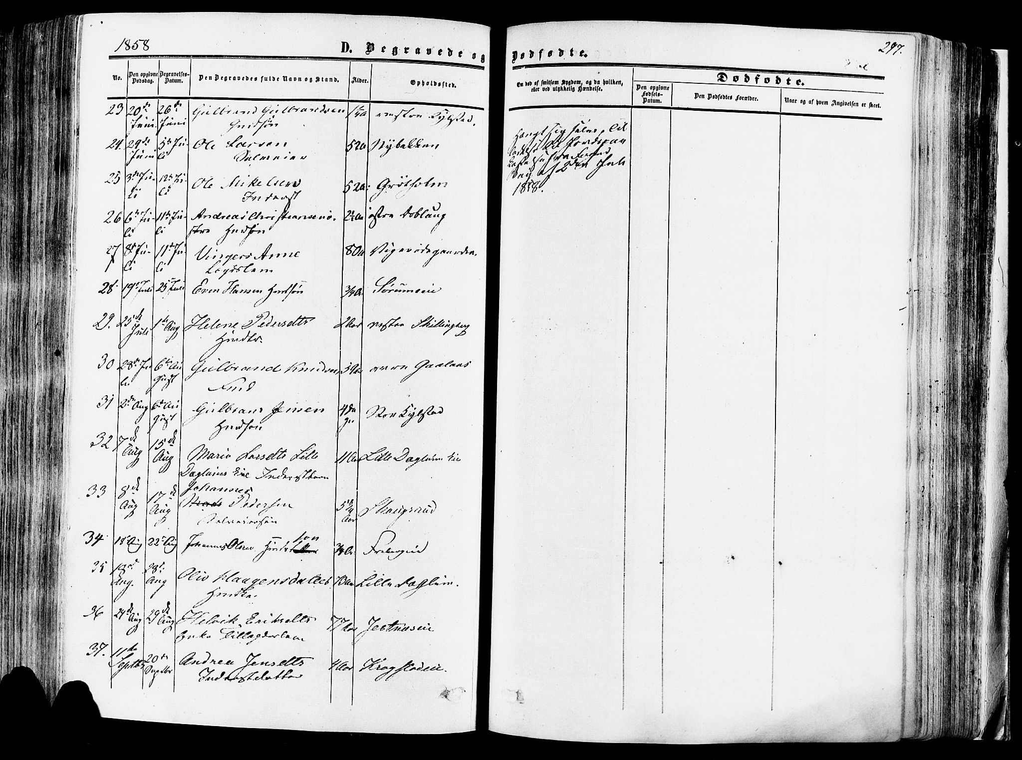 Vang prestekontor, Hedmark, SAH/PREST-008/H/Ha/Haa/L0013: Ministerialbok nr. 13, 1855-1879, s. 297