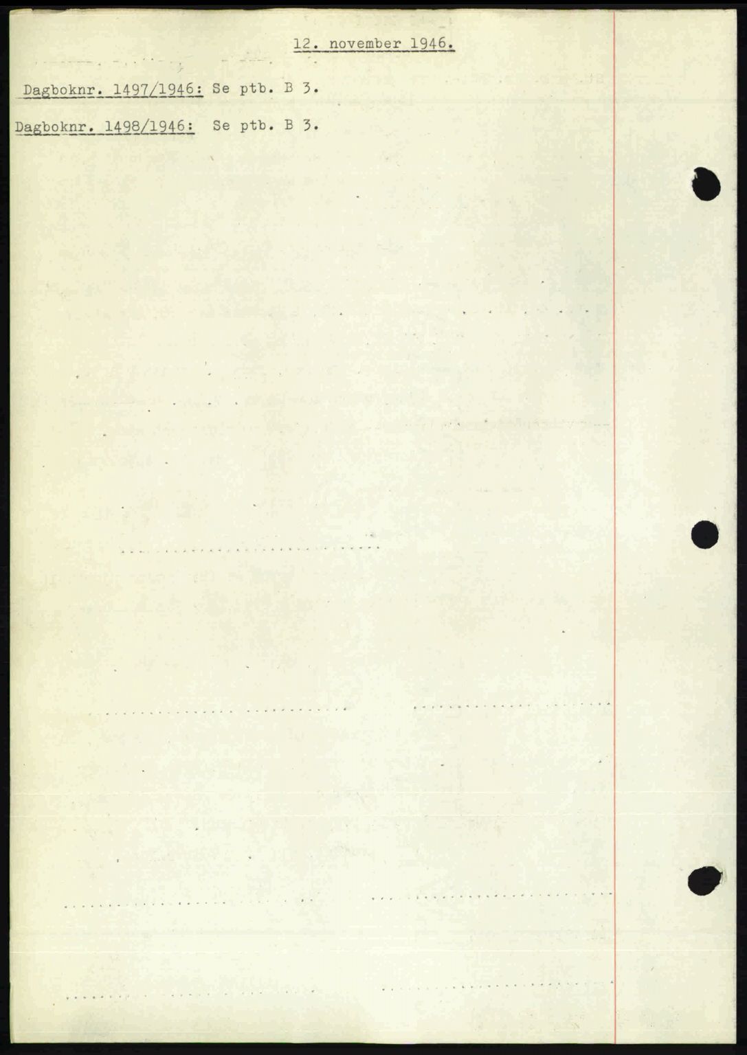 Nedenes sorenskriveri, SAK/1221-0006/G/Gb/Gba/L0056: Pantebok nr. A8, 1946-1947, Dagboknr: 1497/1946