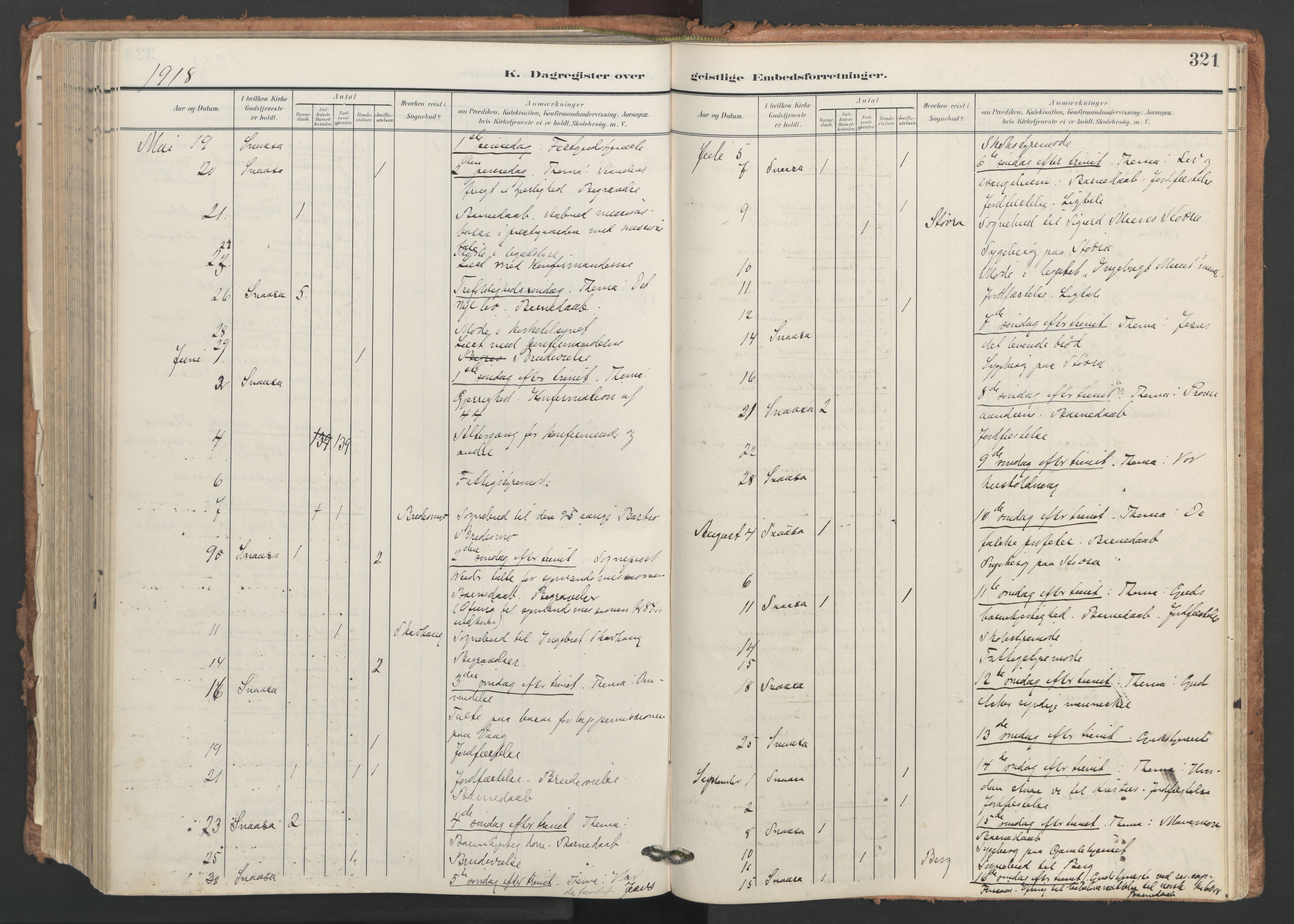 Ministerialprotokoller, klokkerbøker og fødselsregistre - Nord-Trøndelag, AV/SAT-A-1458/749/L0477: Ministerialbok nr. 749A11, 1902-1927, s. 321