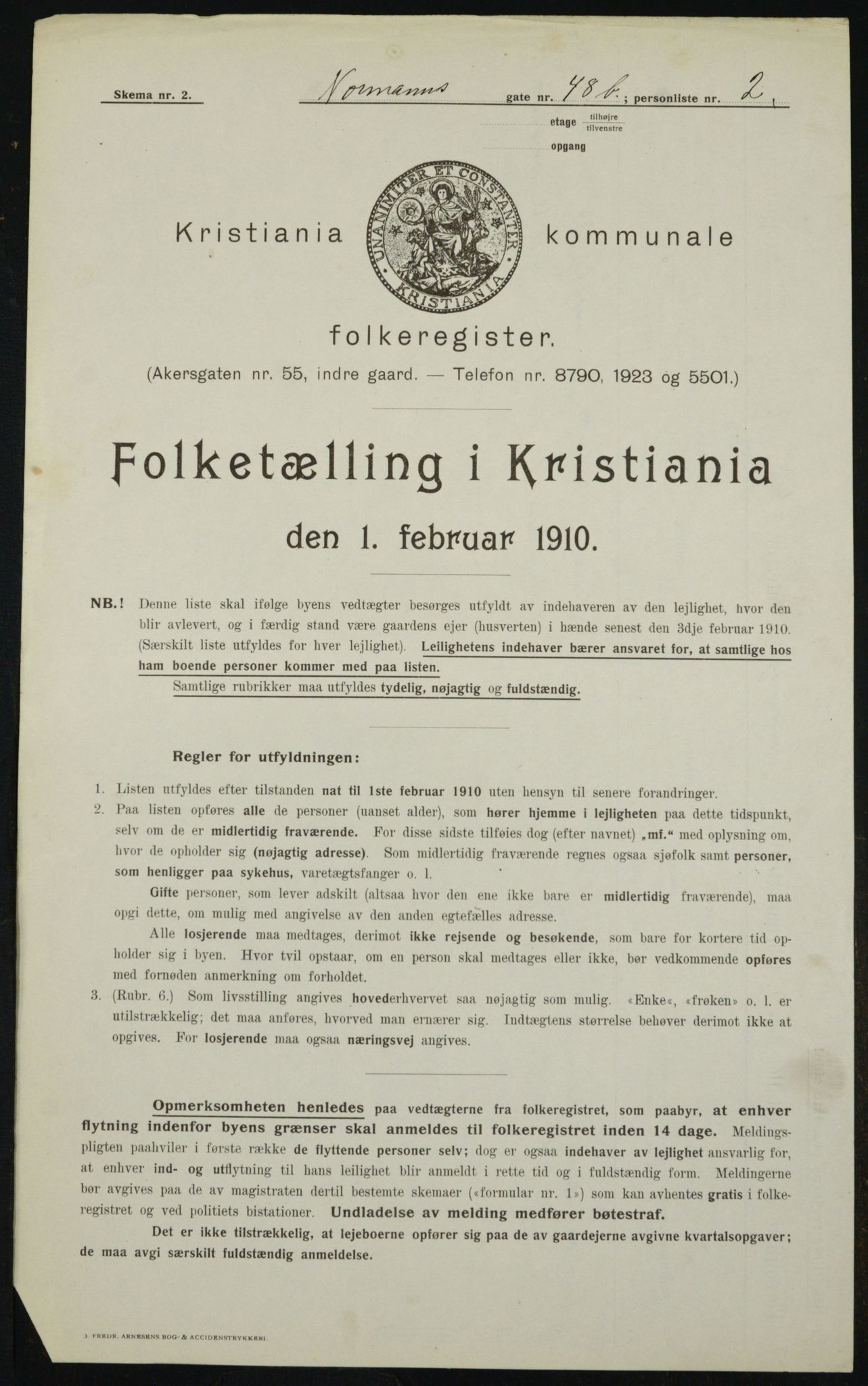OBA, Kommunal folketelling 1.2.1910 for Kristiania, 1910, s. 70956