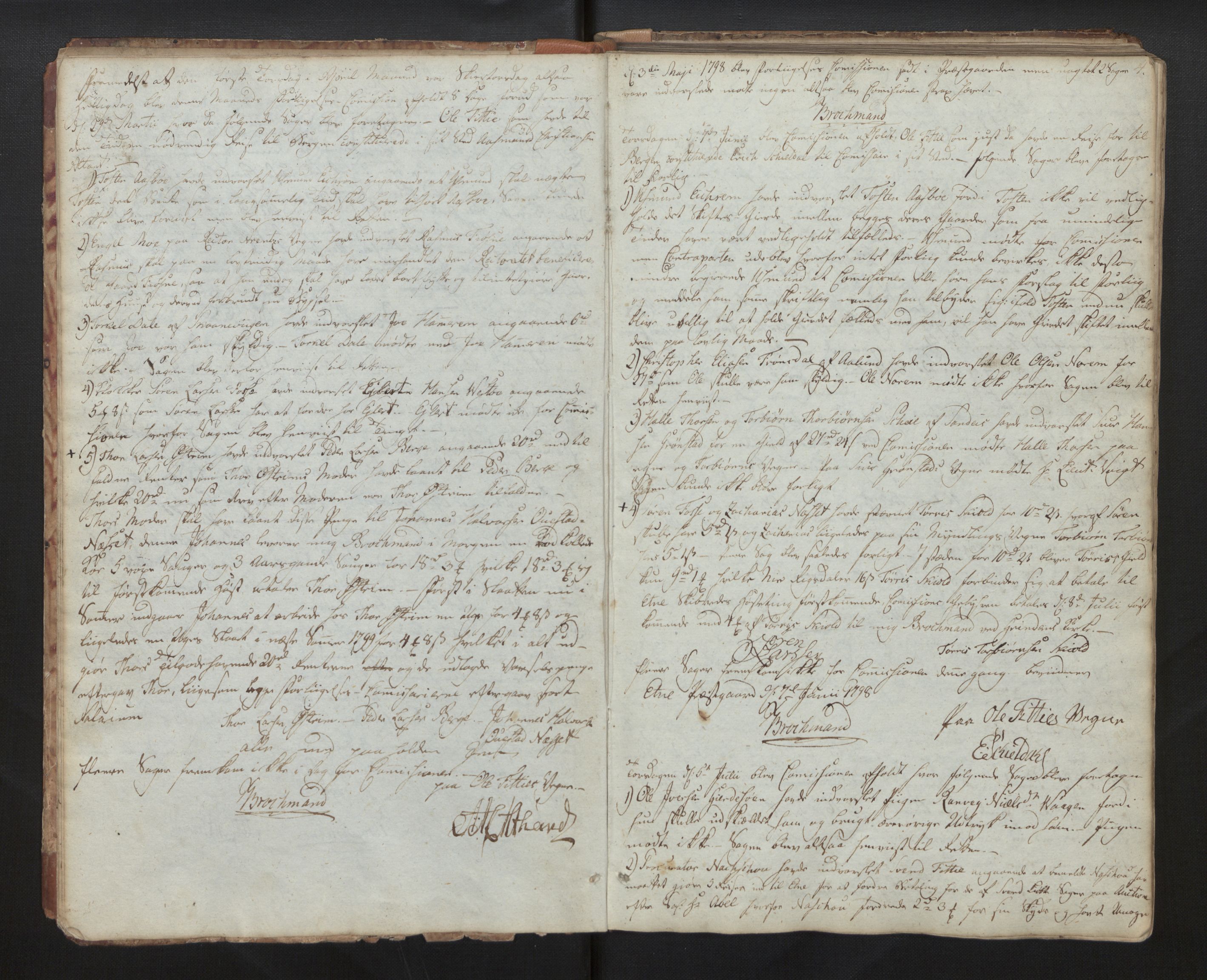 Etne forliksråd, SAB/A-18101/A/L0001: Forhandlingsprotokoll, 1797-1828
