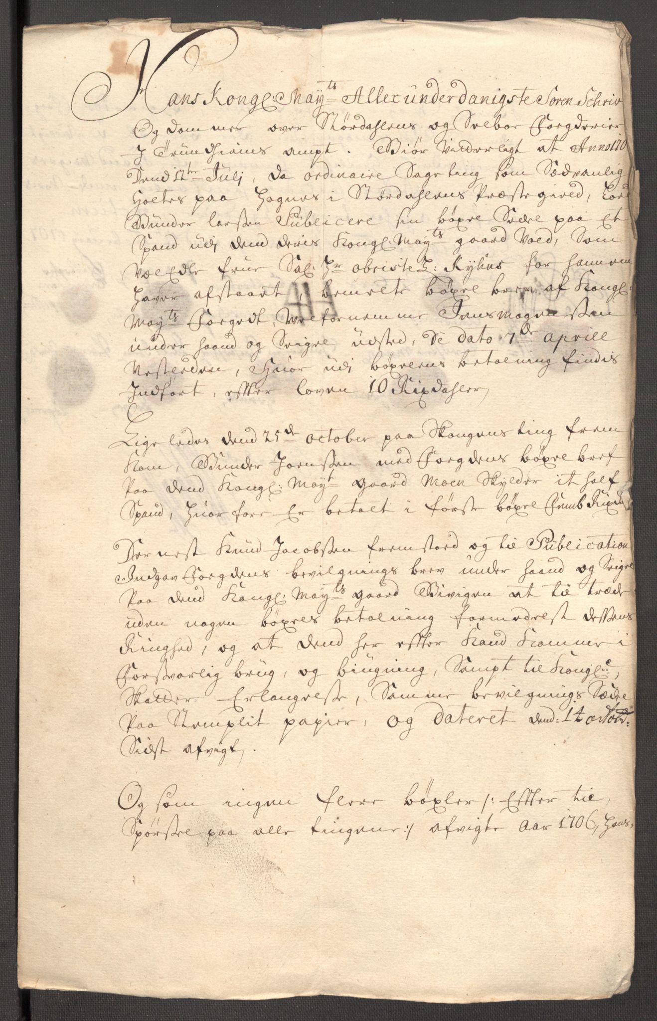 Rentekammeret inntil 1814, Reviderte regnskaper, Fogderegnskap, RA/EA-4092/R62/L4196: Fogderegnskap Stjørdal og Verdal, 1705-1706, s. 415