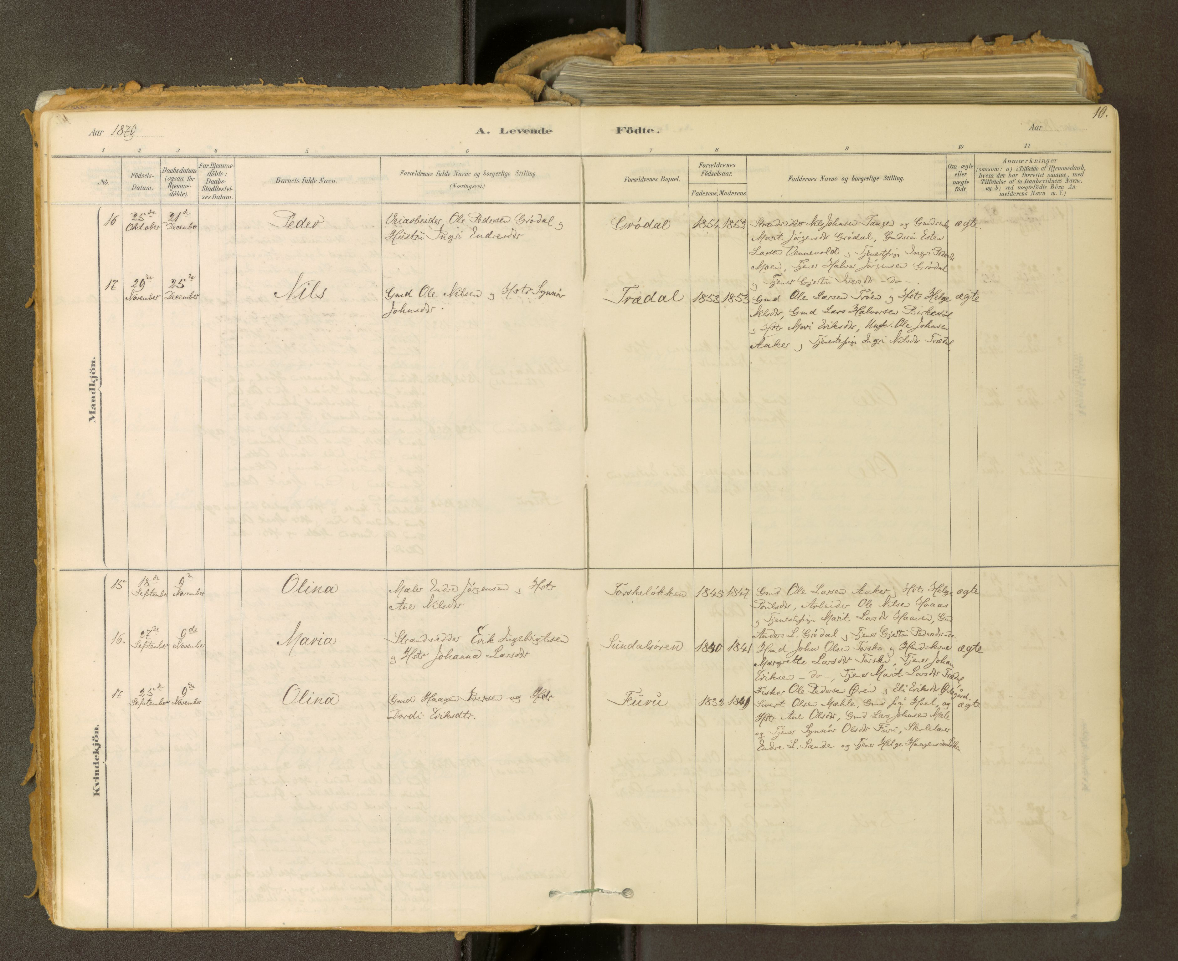 Sunndal sokneprestkontor, AV/SAT-A-1085/1/I/I1/I1a: Ministerialbok nr. 2, 1877-1914, s. 10
