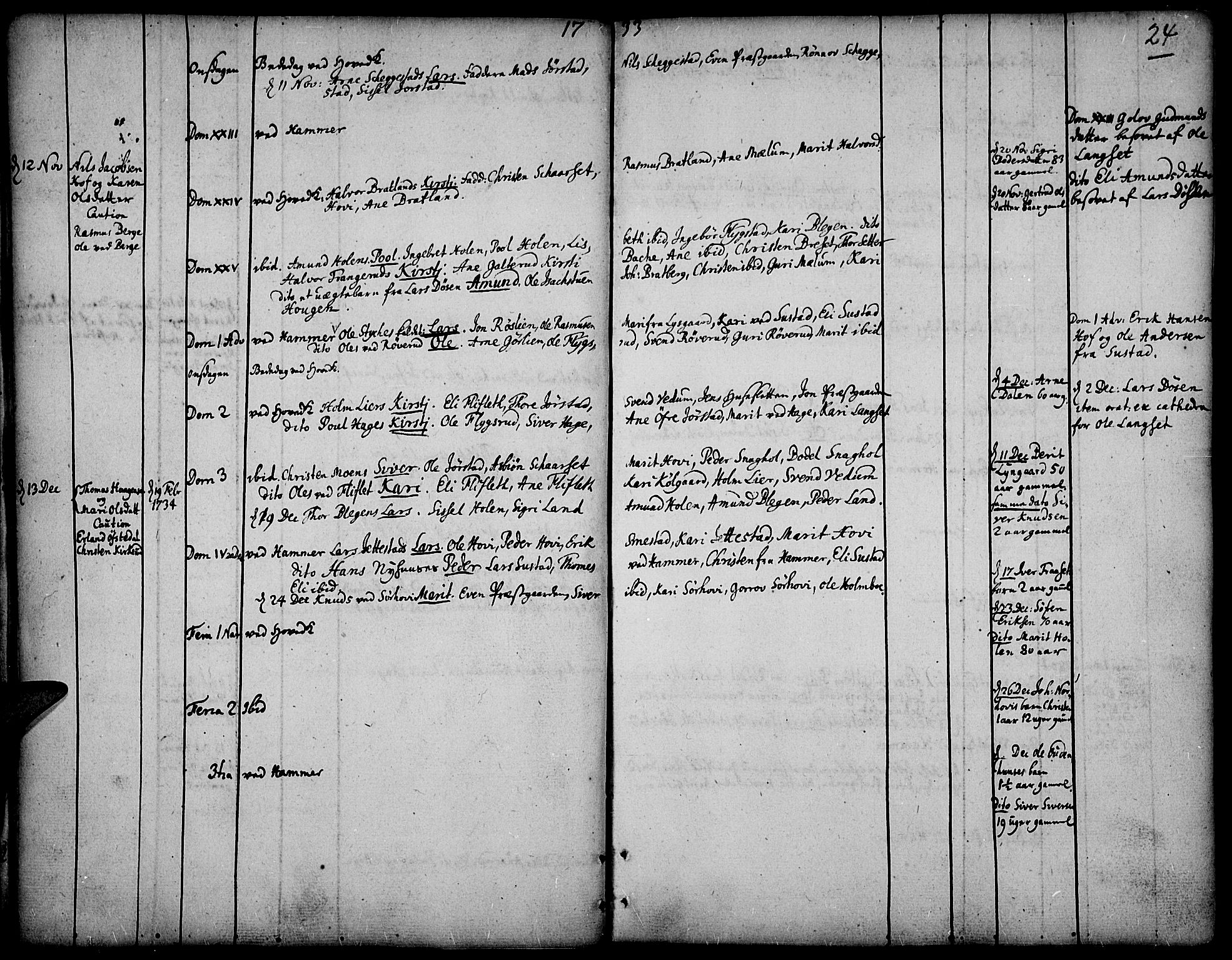 Fåberg prestekontor, AV/SAH-PREST-086/H/Ha/Haa/L0001: Ministerialbok nr. 1, 1727-1775, s. 24