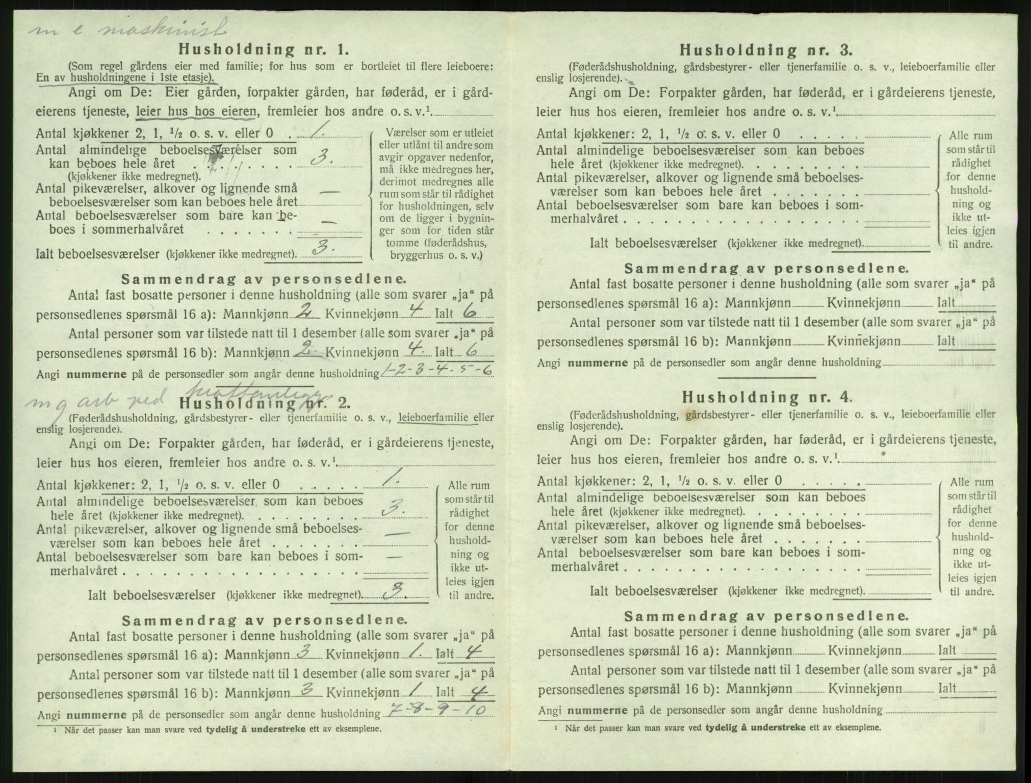 SAK, Folketelling 1920 for 0923 Fjære herred, 1920, s. 2042