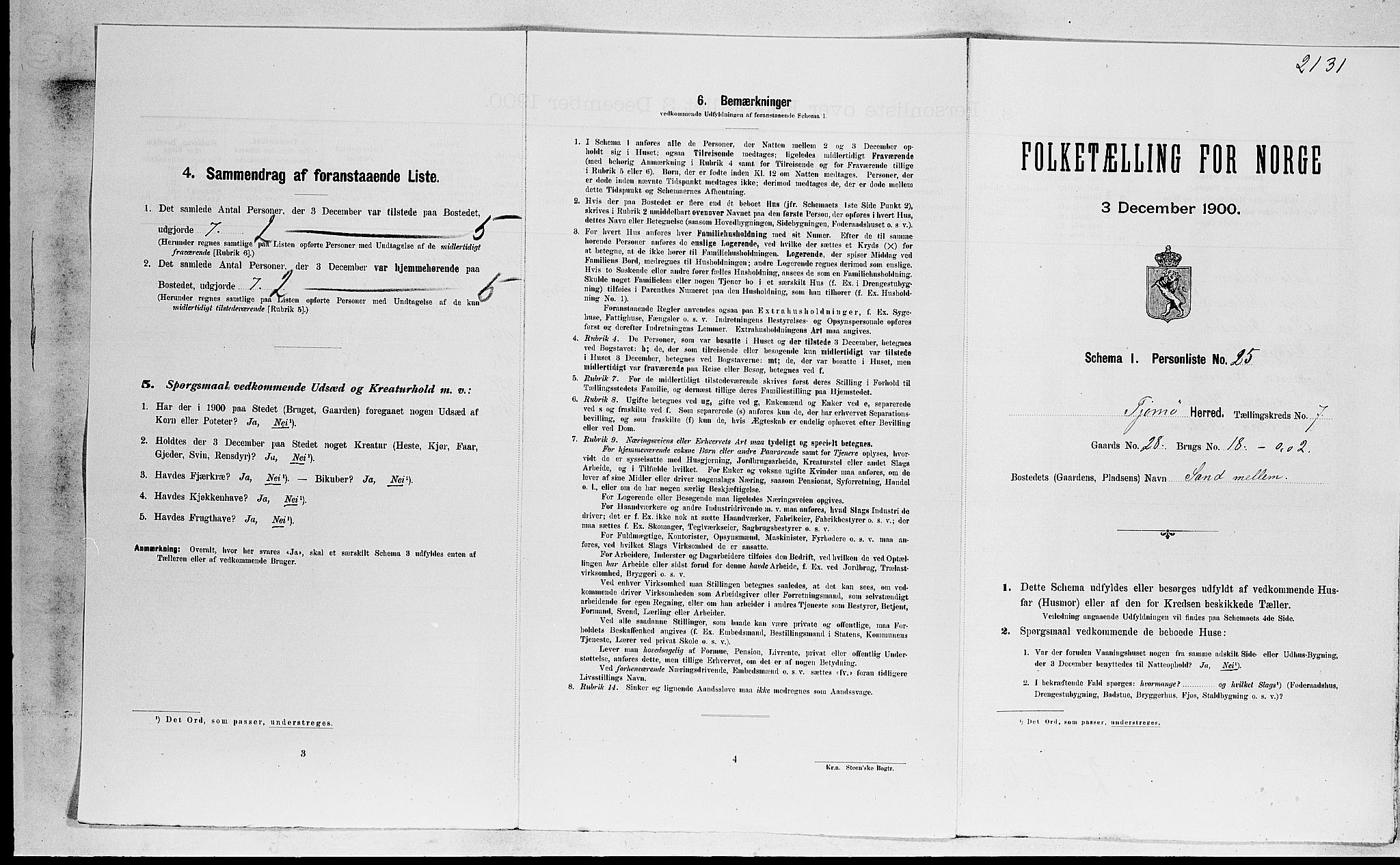 RA, Folketelling 1900 for 0723 Tjøme herred, 1900, s. 1284