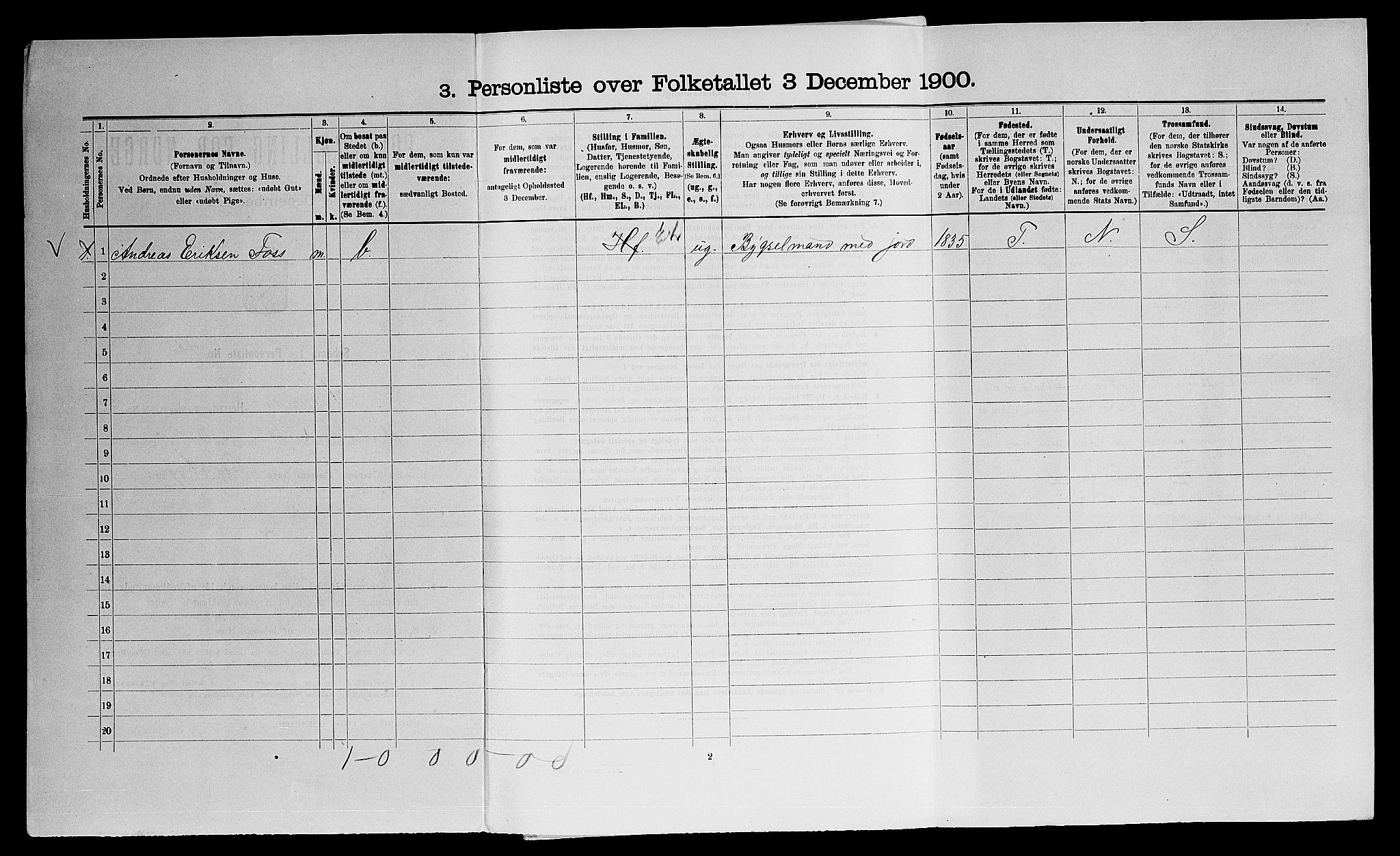 SAO, Folketelling 1900 for 0221 Høland herred, 1900