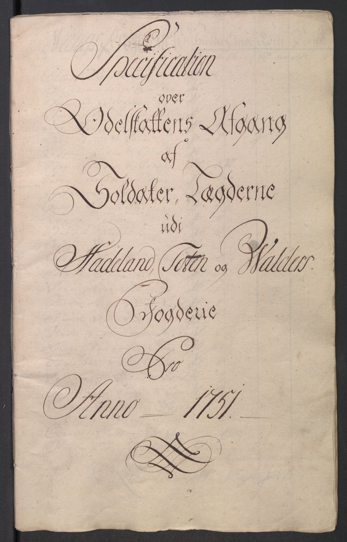 Rentekammeret inntil 1814, Reviderte regnskaper, Fogderegnskap, RA/EA-4092/R18/L1348: Fogderegnskap Hadeland, Toten og Valdres, 1750-1751, s. 482