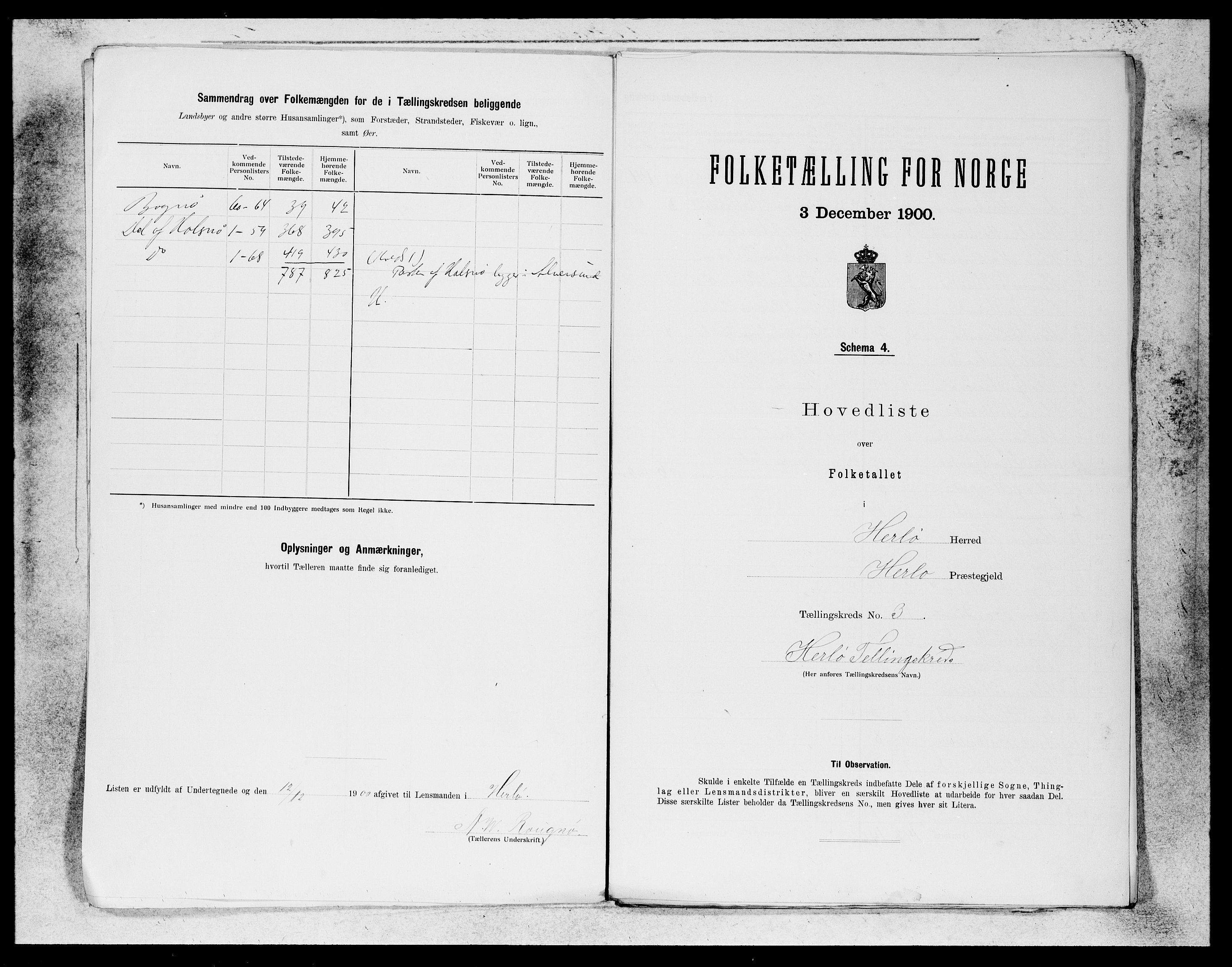 SAB, Folketelling 1900 for 1258 Herdla herred, 1900, s. 5