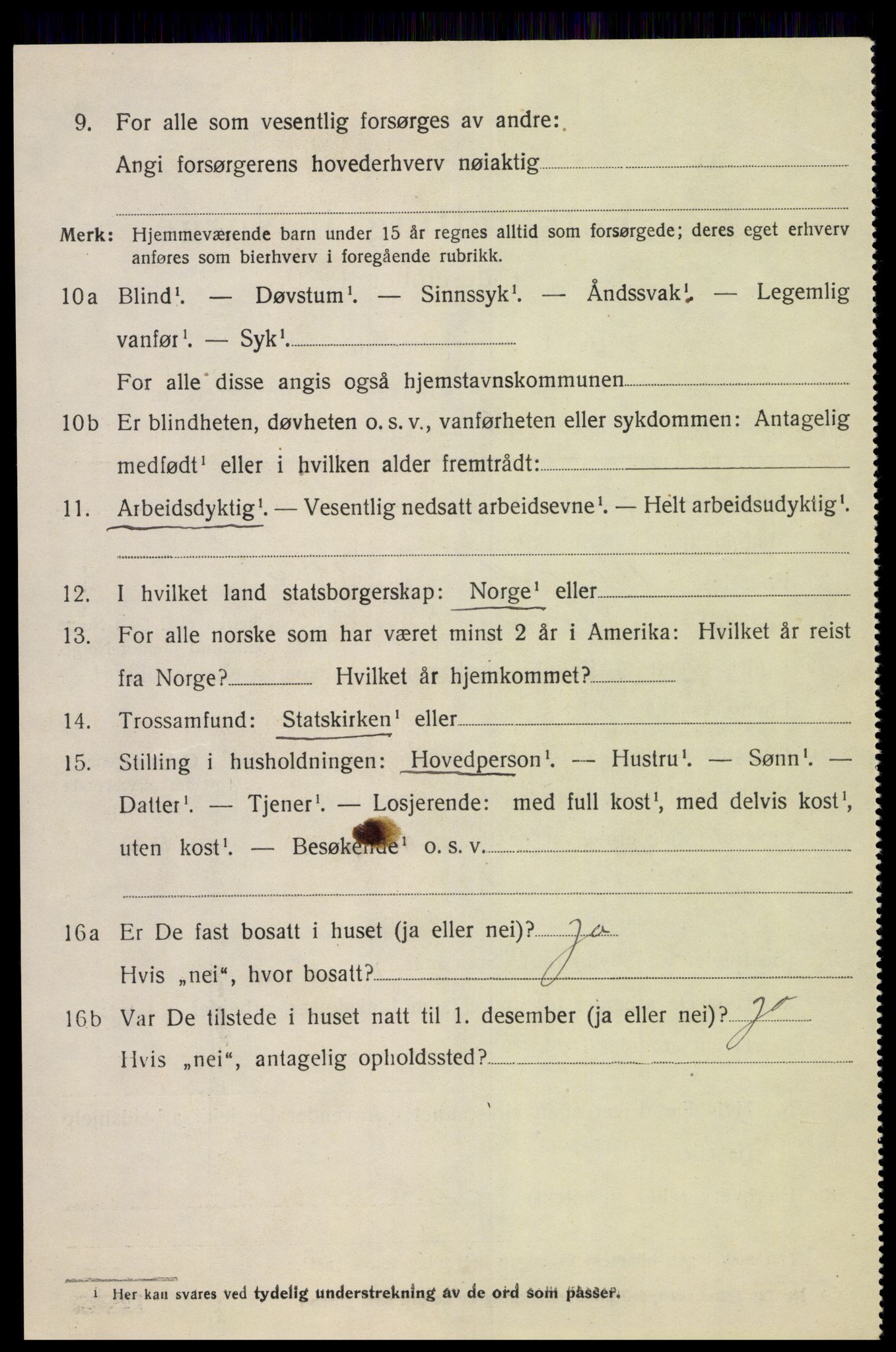 SAK, Folketelling 1920 for 1023 Finsland herred, 1920, s. 1597