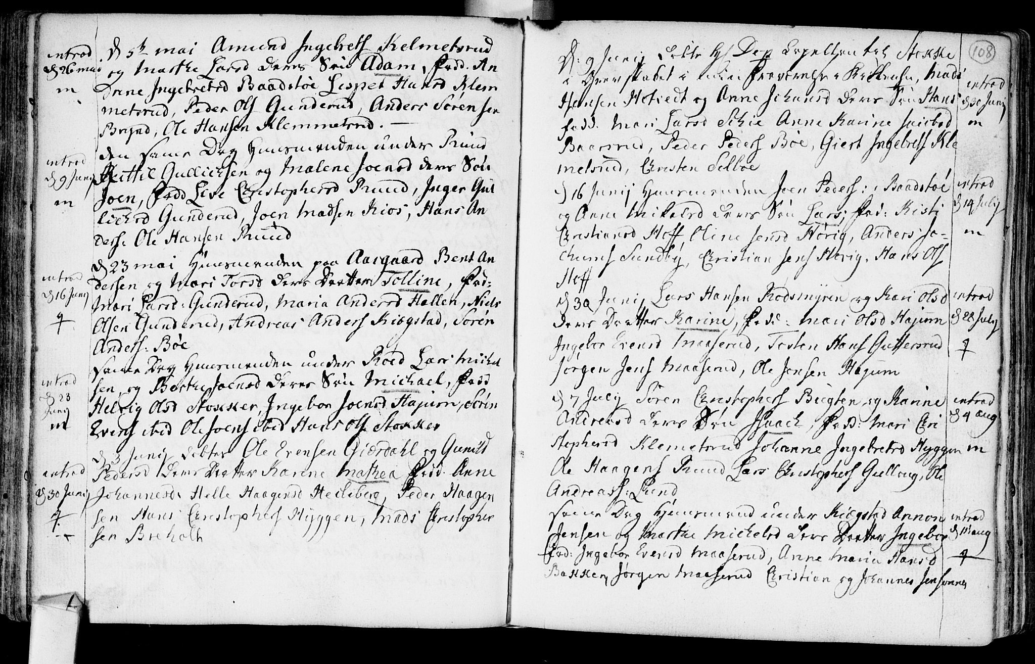 Røyken kirkebøker, AV/SAKO-A-241/F/Fa/L0003: Ministerialbok nr. 3, 1782-1813, s. 108