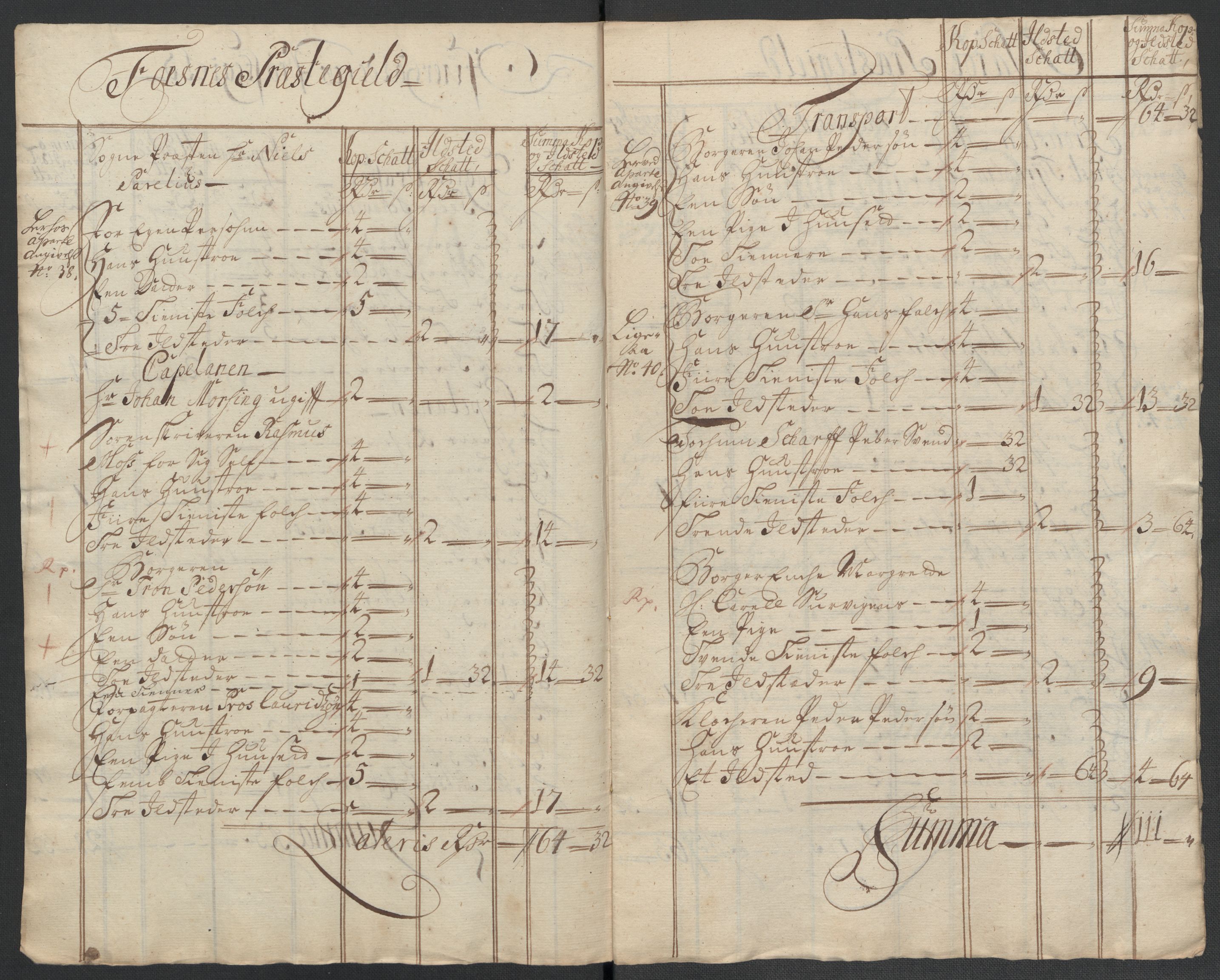 Rentekammeret inntil 1814, Reviderte regnskaper, Fogderegnskap, RA/EA-4092/R64/L4432: Fogderegnskap Namdal, 1711, s. 134