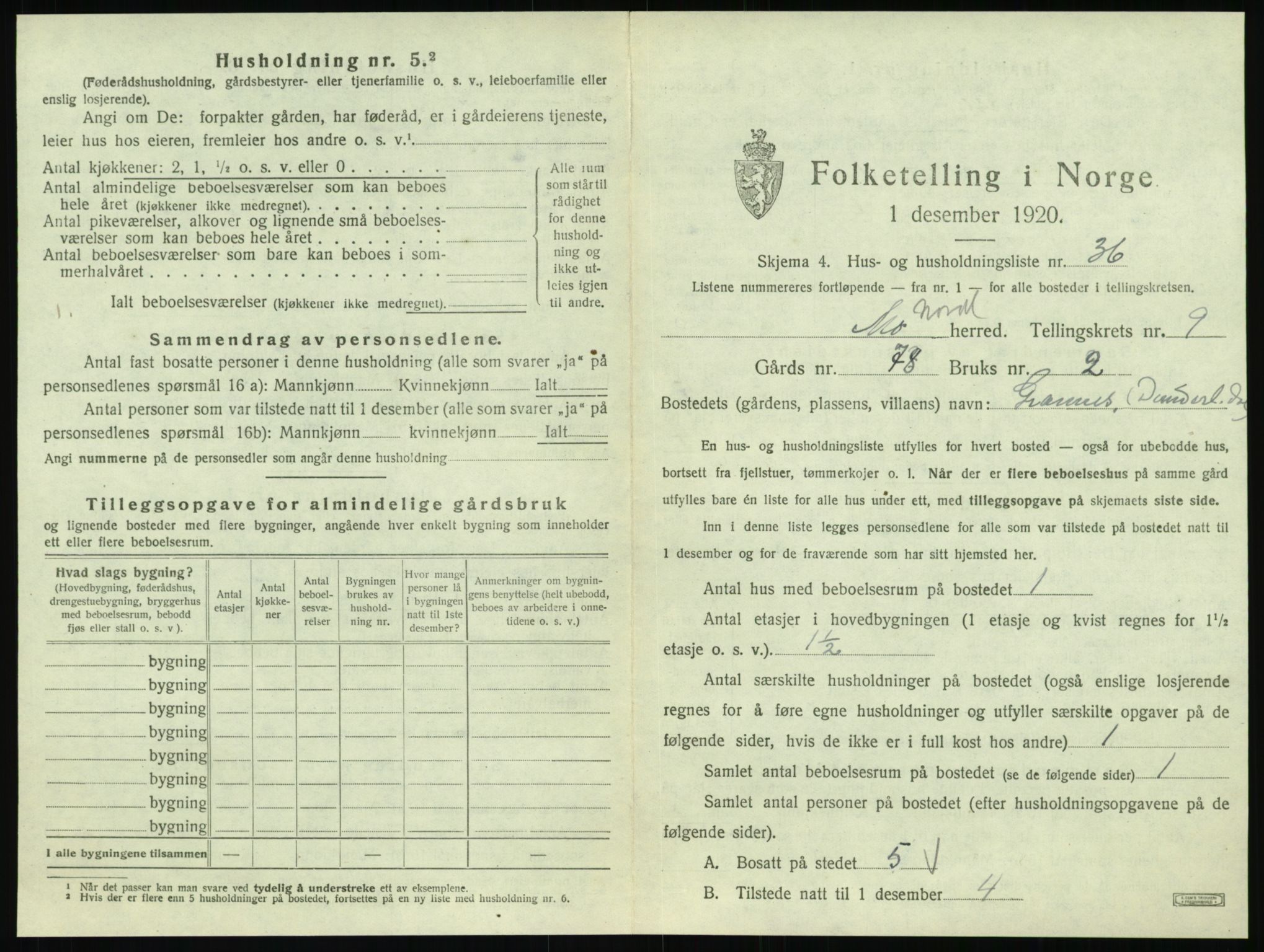 SAT, Folketelling 1920 for 1833 Mo herred, 1920, s. 1160