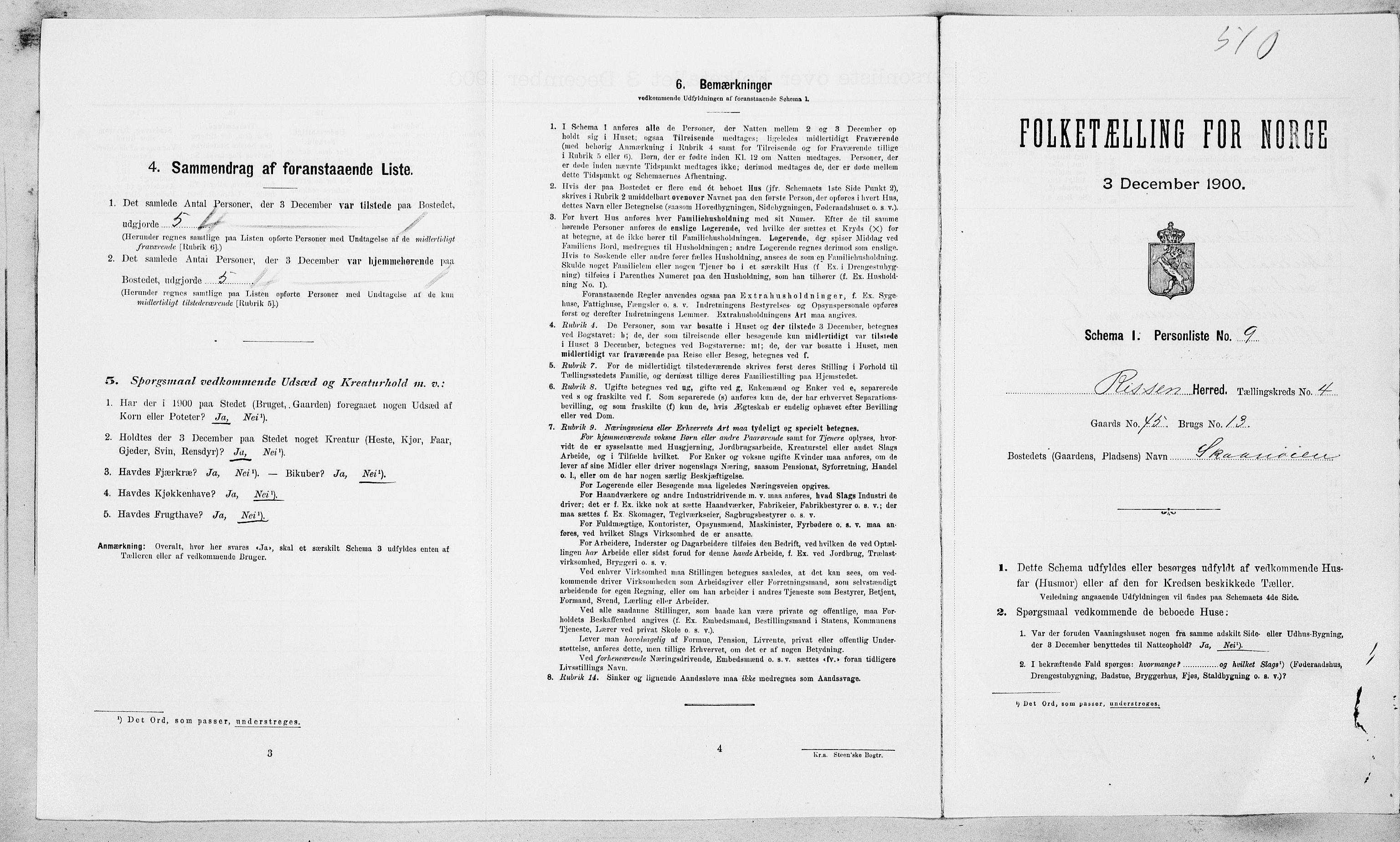 SAT, Folketelling 1900 for 1624 Rissa herred, 1900, s. 476