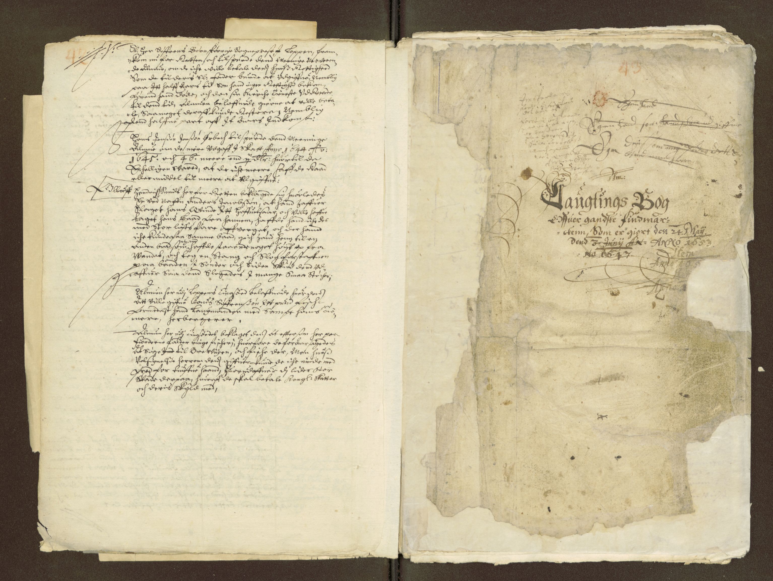 Nordland og Finnmarks lagstol, AV/SAT-A-5608/X/L0001: Lagtingsprotokoll , 1647-1668, s. 42-43