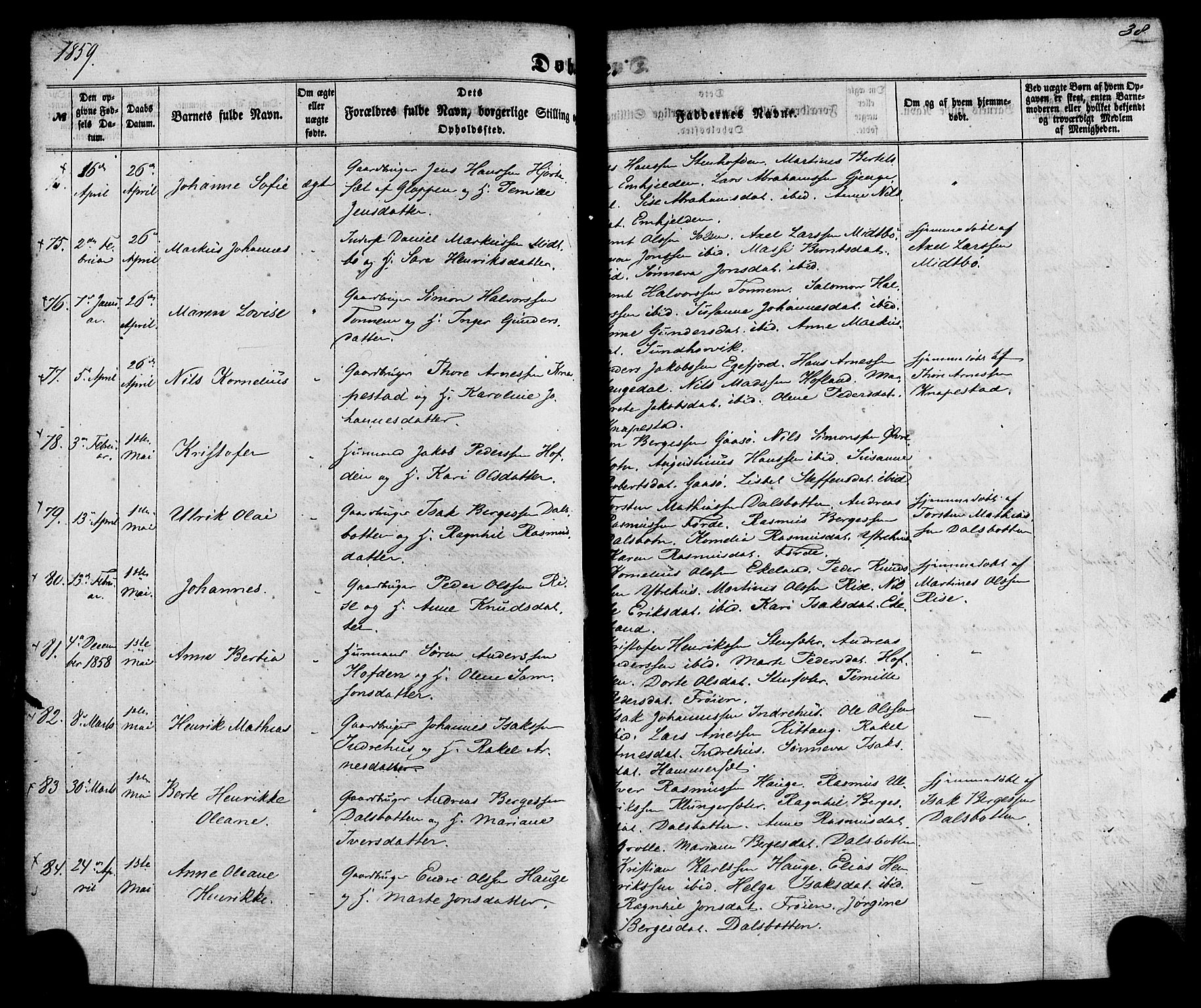 Kinn sokneprestembete, AV/SAB-A-80801/H/Haa/Haaa/L0006: Ministerialbok nr. A 6, 1857-1885, s. 38