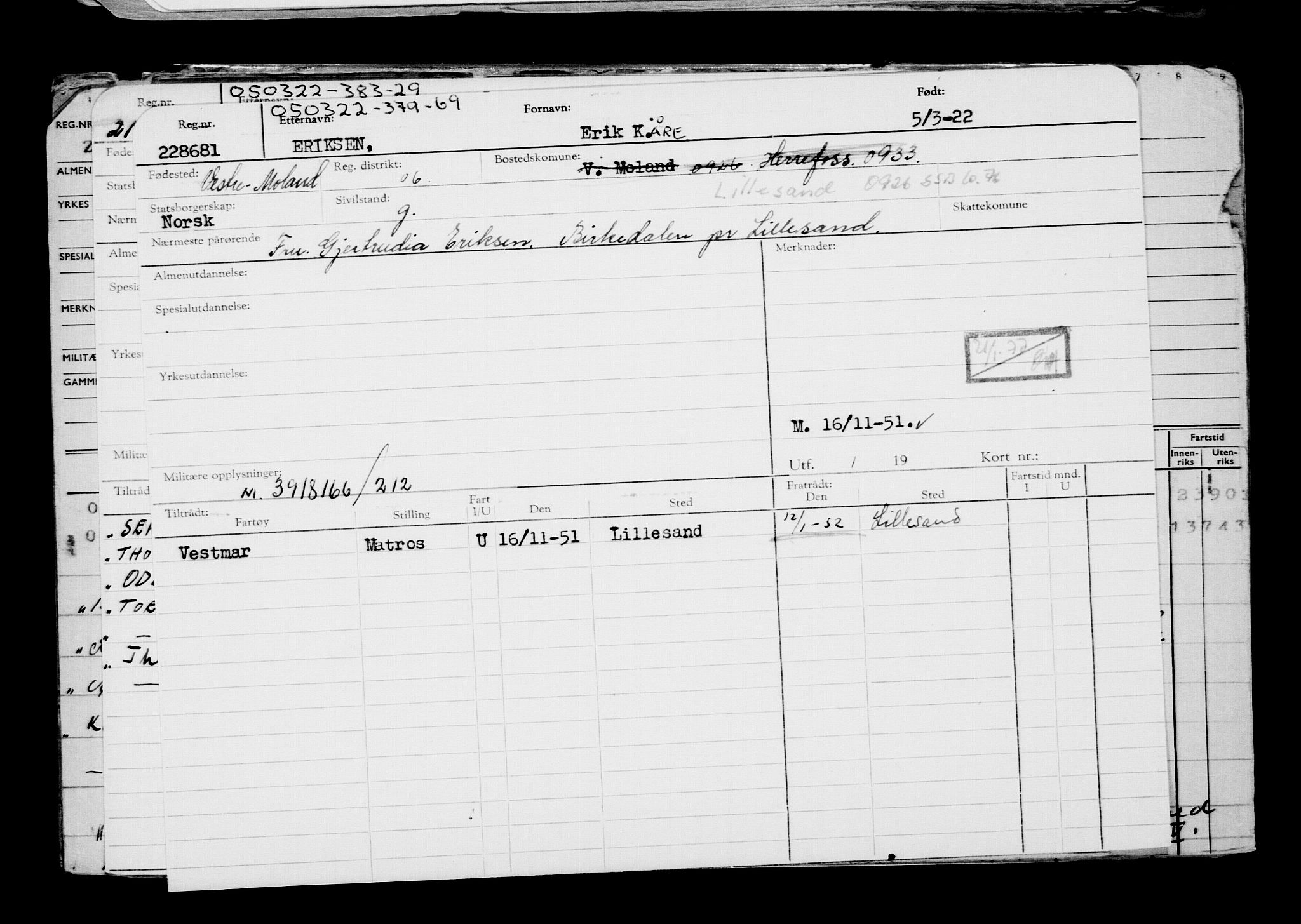 Direktoratet for sjømenn, AV/RA-S-3545/G/Gb/L0203: Hovedkort, 1922, s. 583