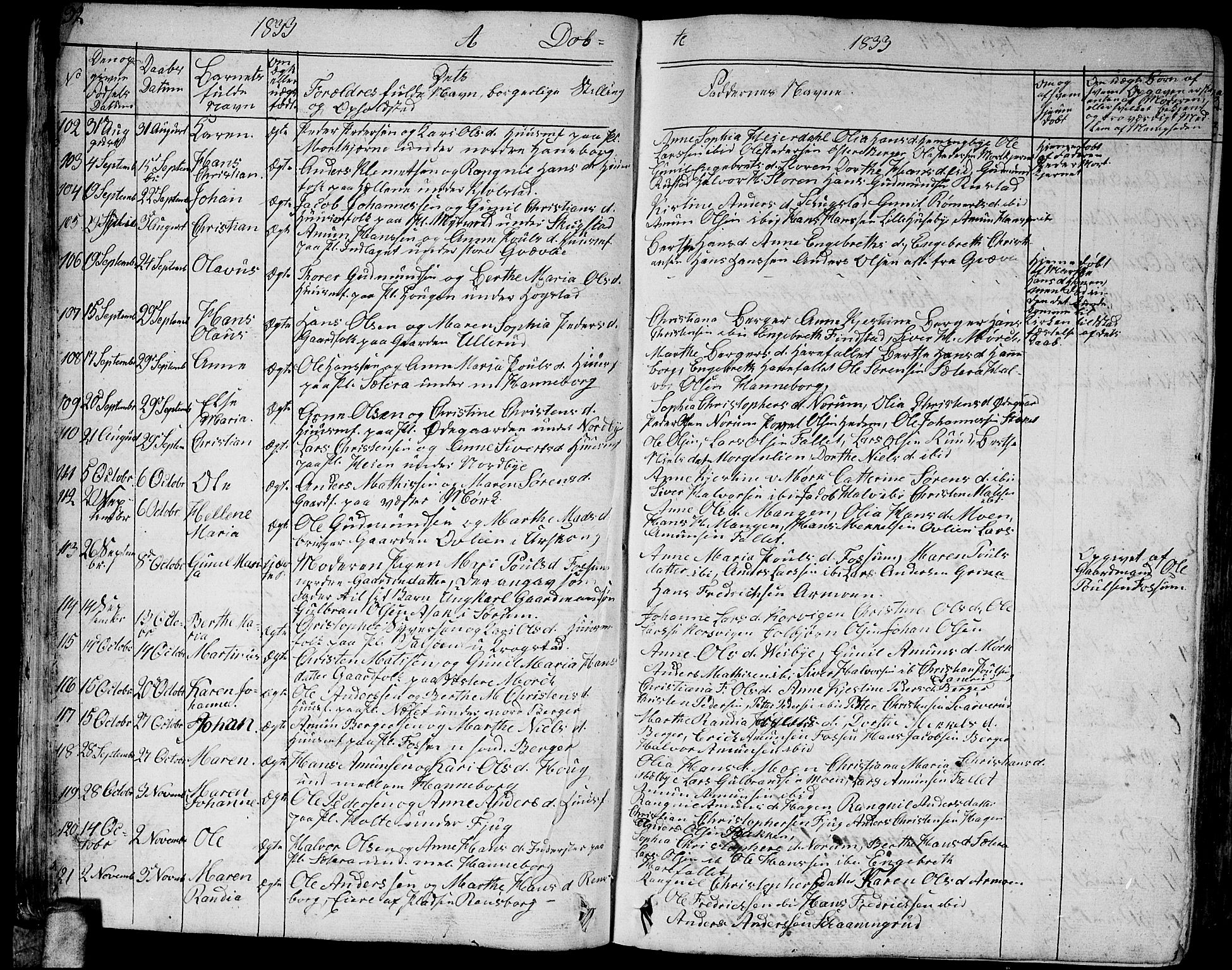 Aurskog prestekontor Kirkebøker, AV/SAO-A-10304a/G/Ga/L0002: Klokkerbok nr. I 2, 1829-1857, s. 32