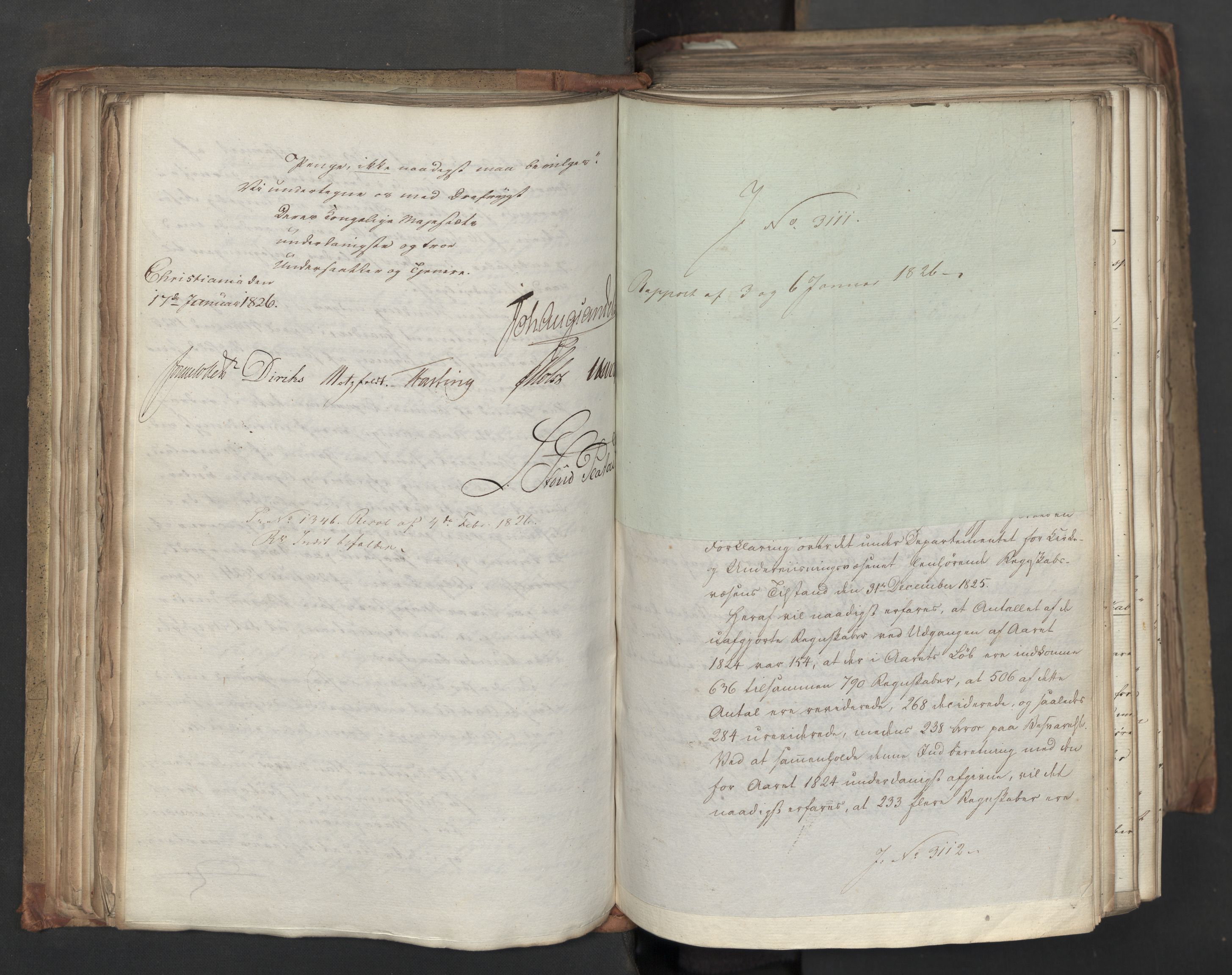 Statsrådsavdelingen i Stockholm, AV/RA-S-1003/D/Da/L0045: Regjeringsinnstillinger nr. 3067-3307, 1826, s. 118