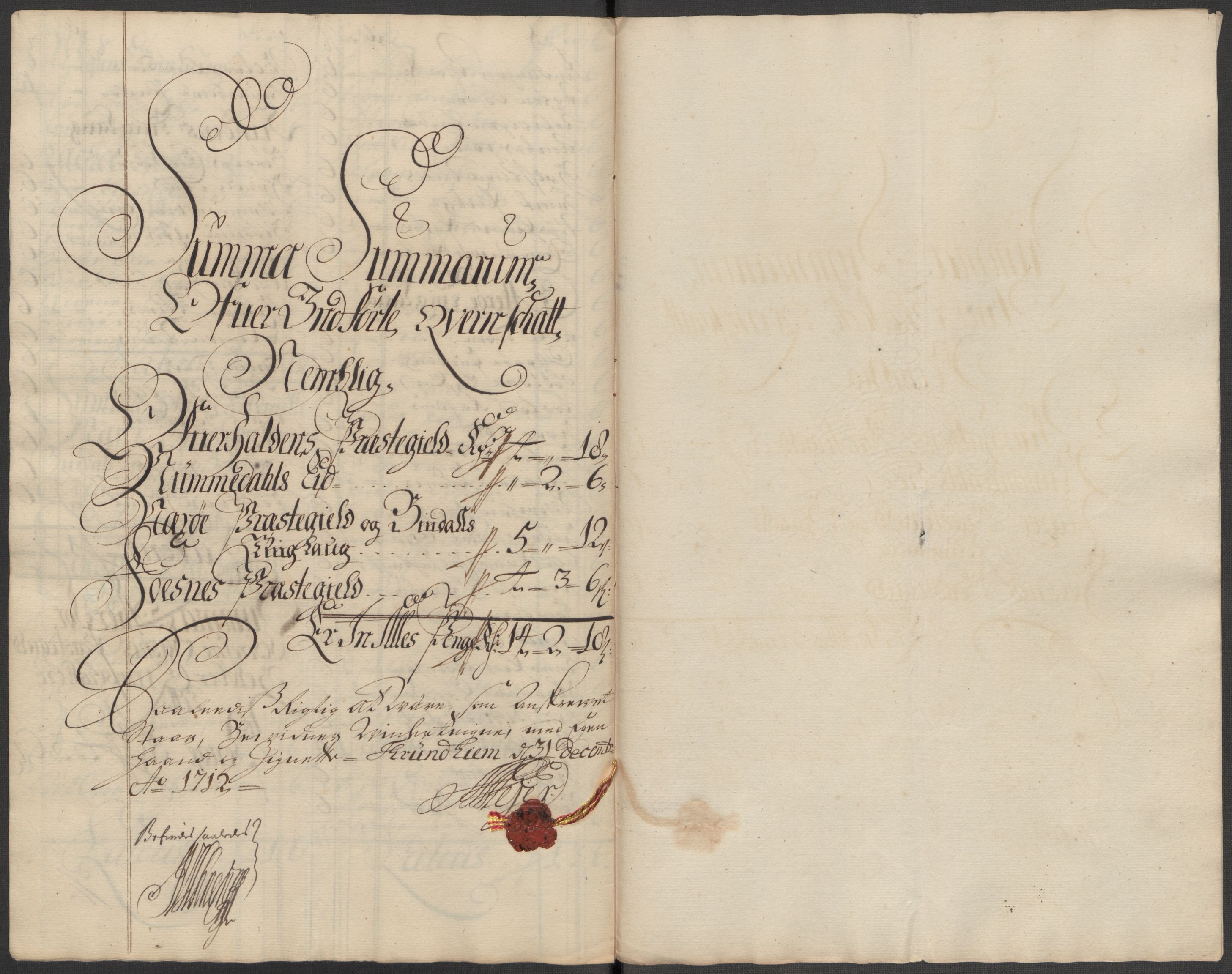 Rentekammeret inntil 1814, Reviderte regnskaper, Fogderegnskap, RA/EA-4092/R64/L4433: Fogderegnskap Namdal, 1712, s. 109