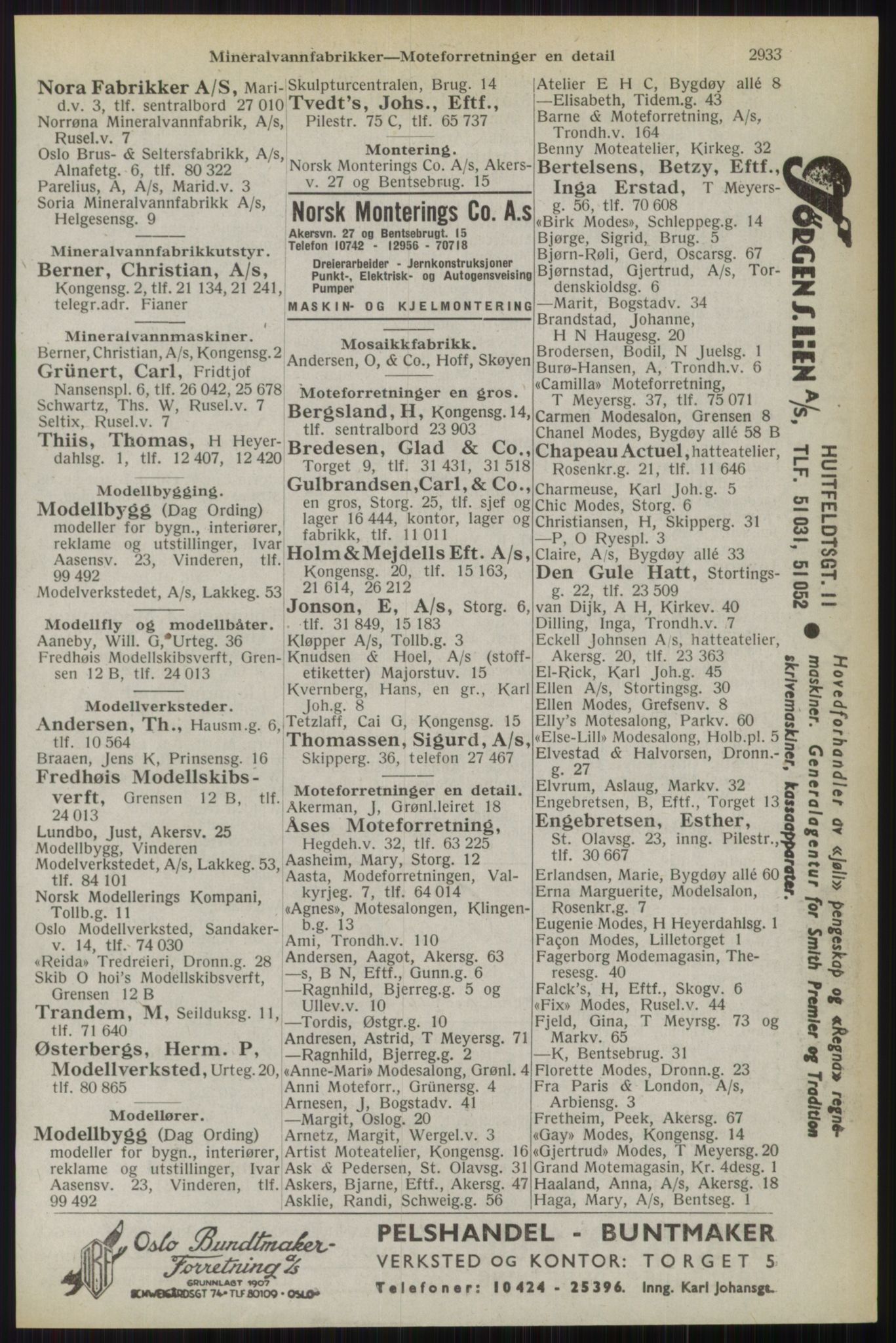 Kristiania/Oslo adressebok, PUBL/-, 1944, s. 2933