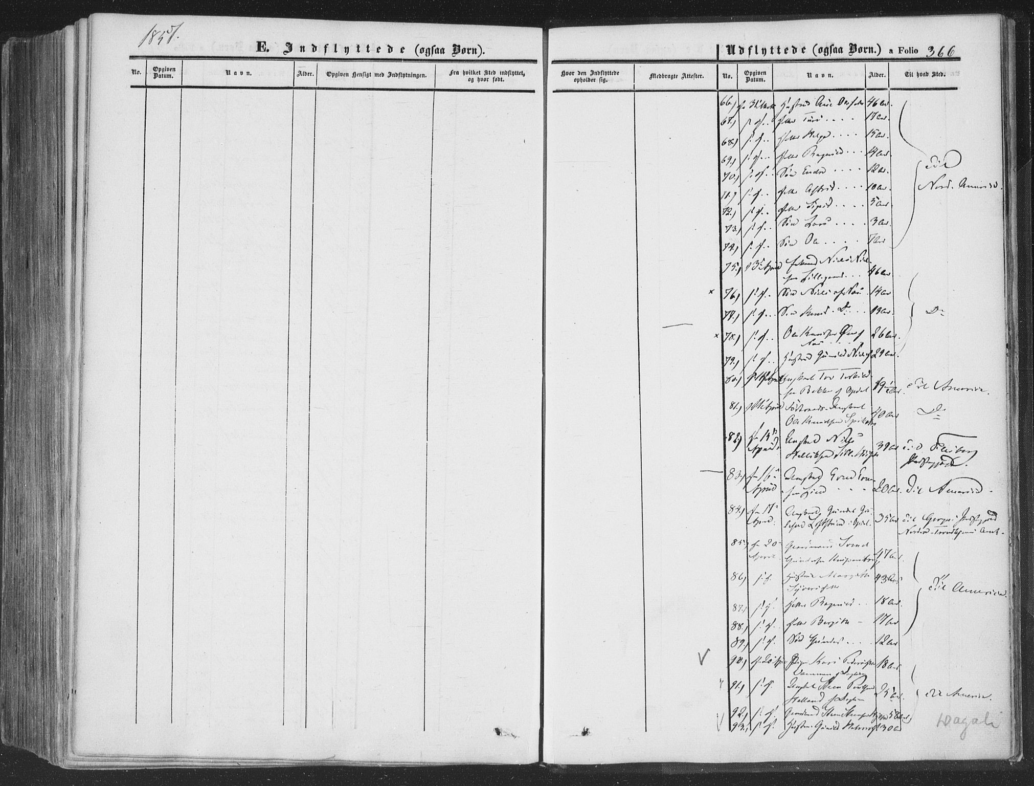 Rollag kirkebøker, AV/SAKO-A-240/F/Fa/L0008: Ministerialbok nr. I 8, 1847-1860, s. 366