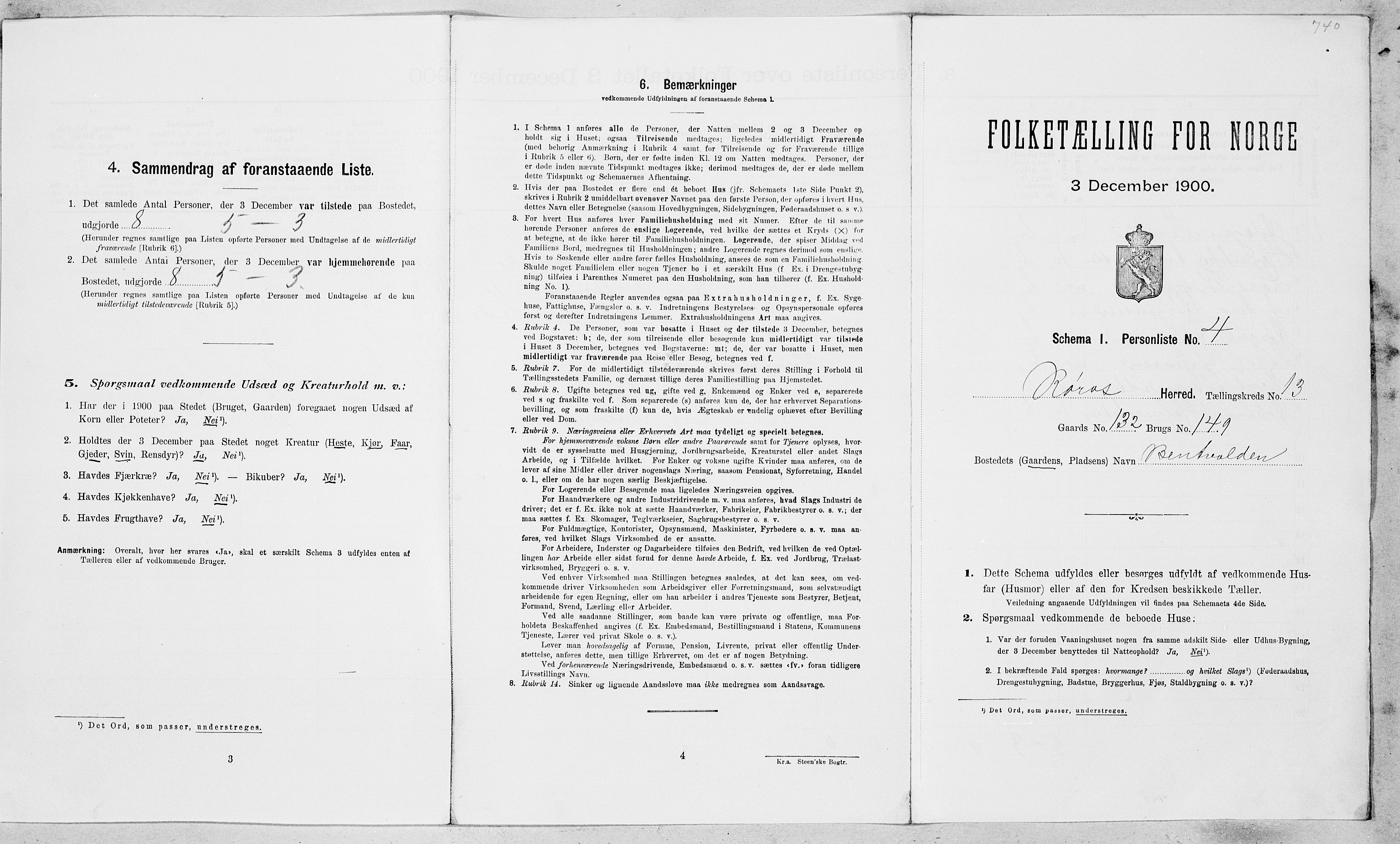 SAT, Folketelling 1900 for 1640 Røros herred, 1900, s. 1392