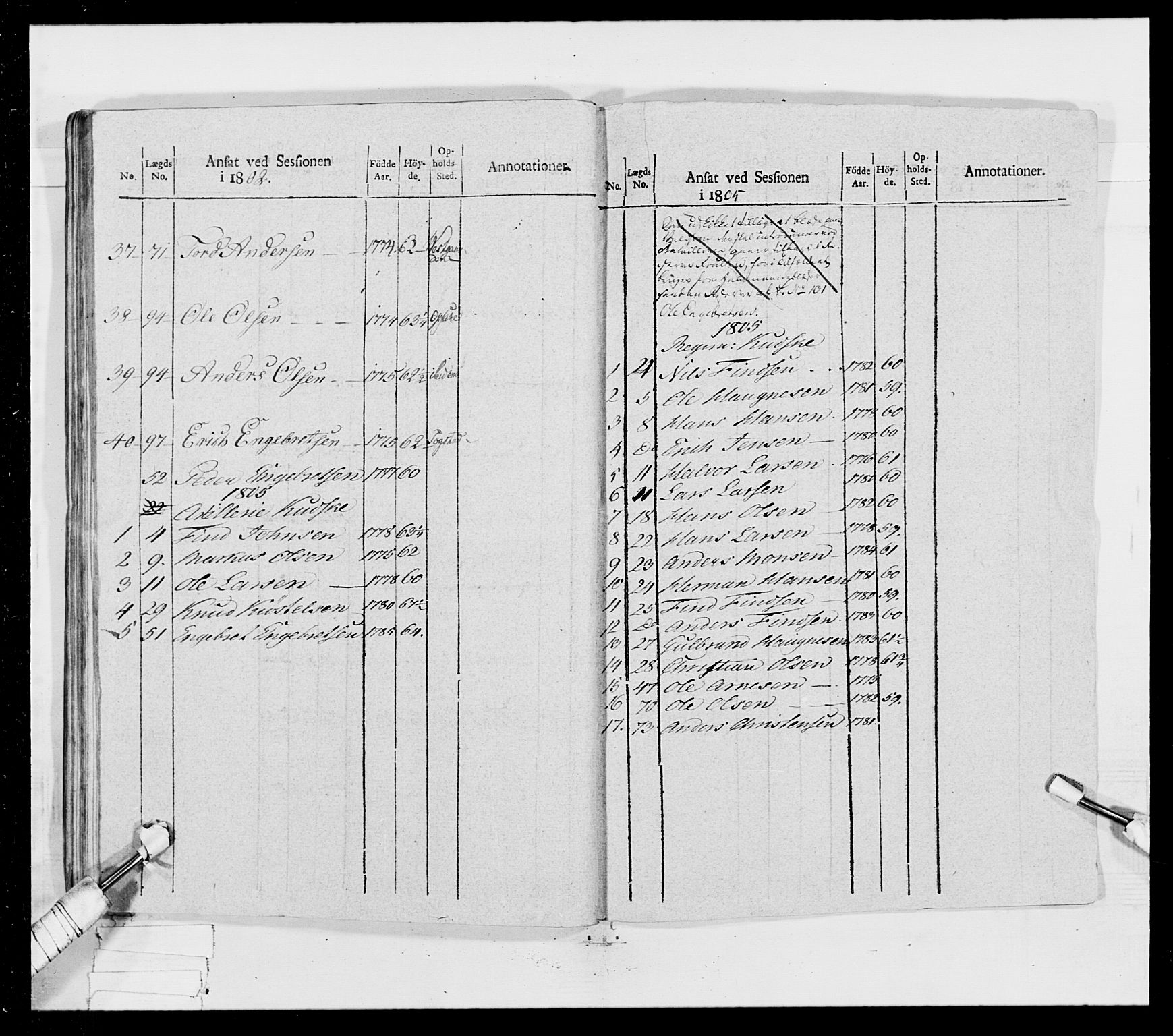 Generalitets- og kommissariatskollegiet, Det kongelige norske kommissariatskollegium, RA/EA-5420/E/Eh/L0023: Norske jegerkorps, 1805, s. 331