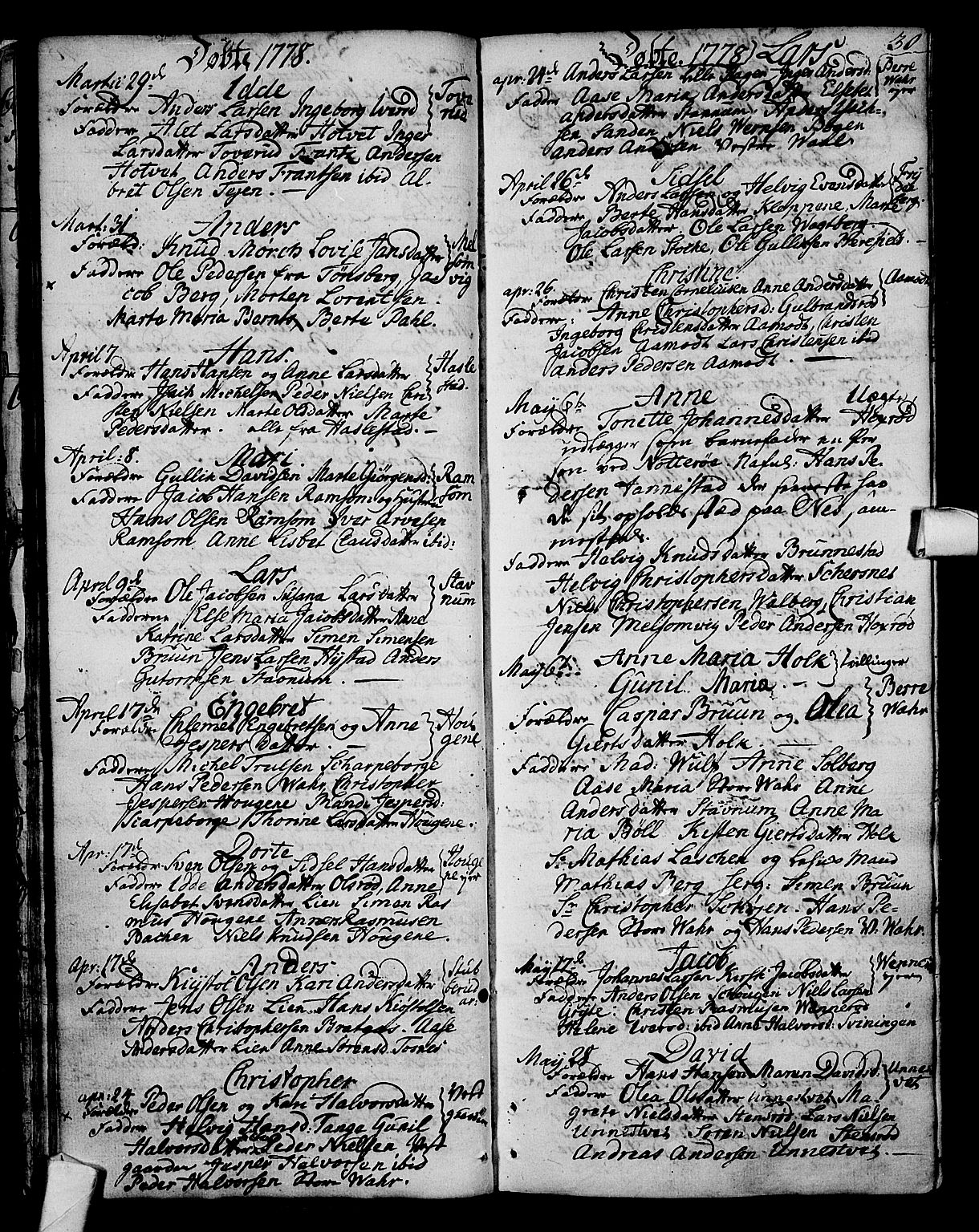 Stokke kirkebøker, SAKO/A-320/F/Fa/L0003: Ministerialbok nr. I 3, 1771-1803, s. 30