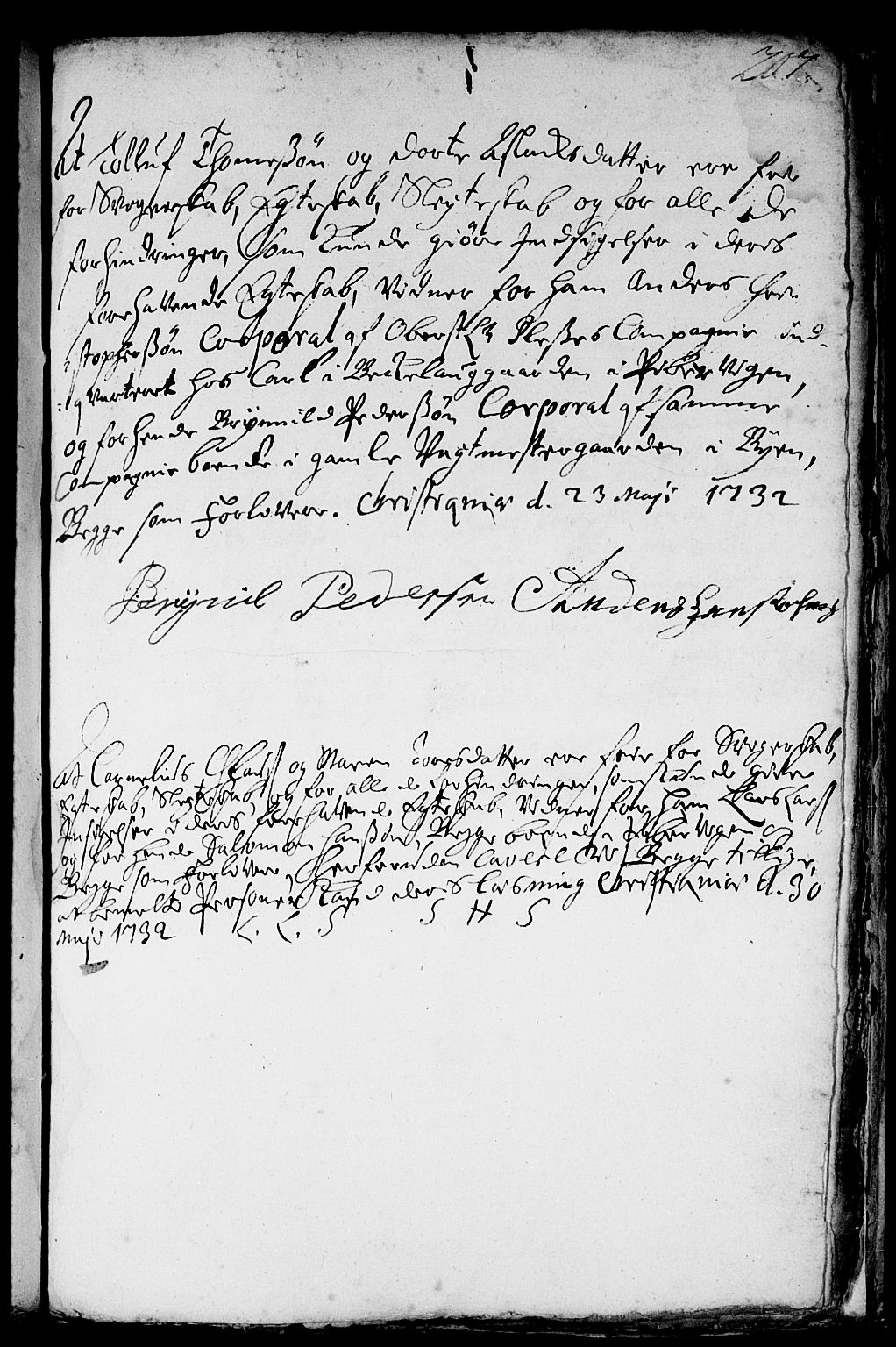 Aker prestekontor kirkebøker, SAO/A-10861/L/L0001: Forlovererklæringer nr. 1, 1730-1735, s. 206-207