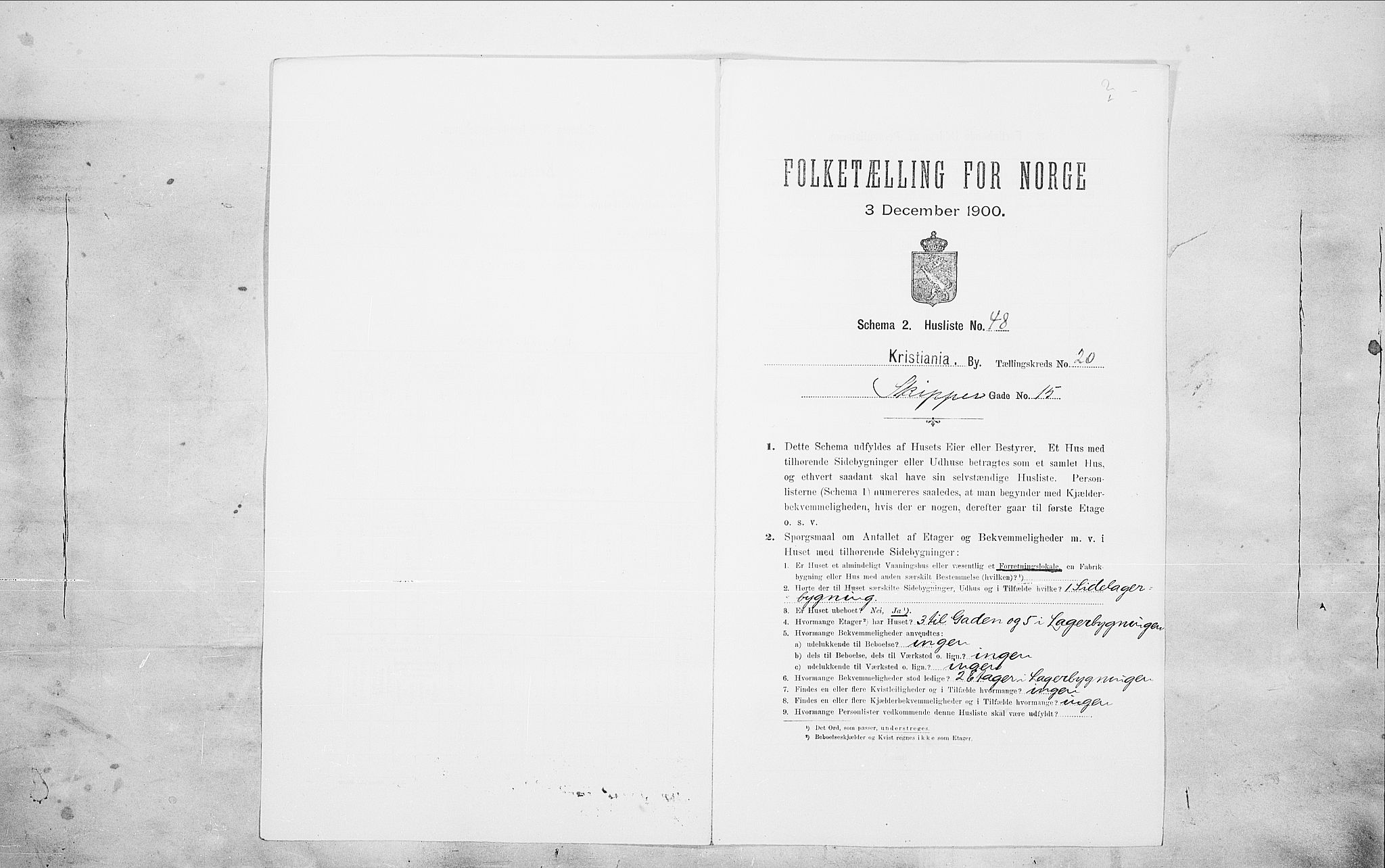 SAO, Folketelling 1900 for 0301 Kristiania kjøpstad, 1900, s. 84947