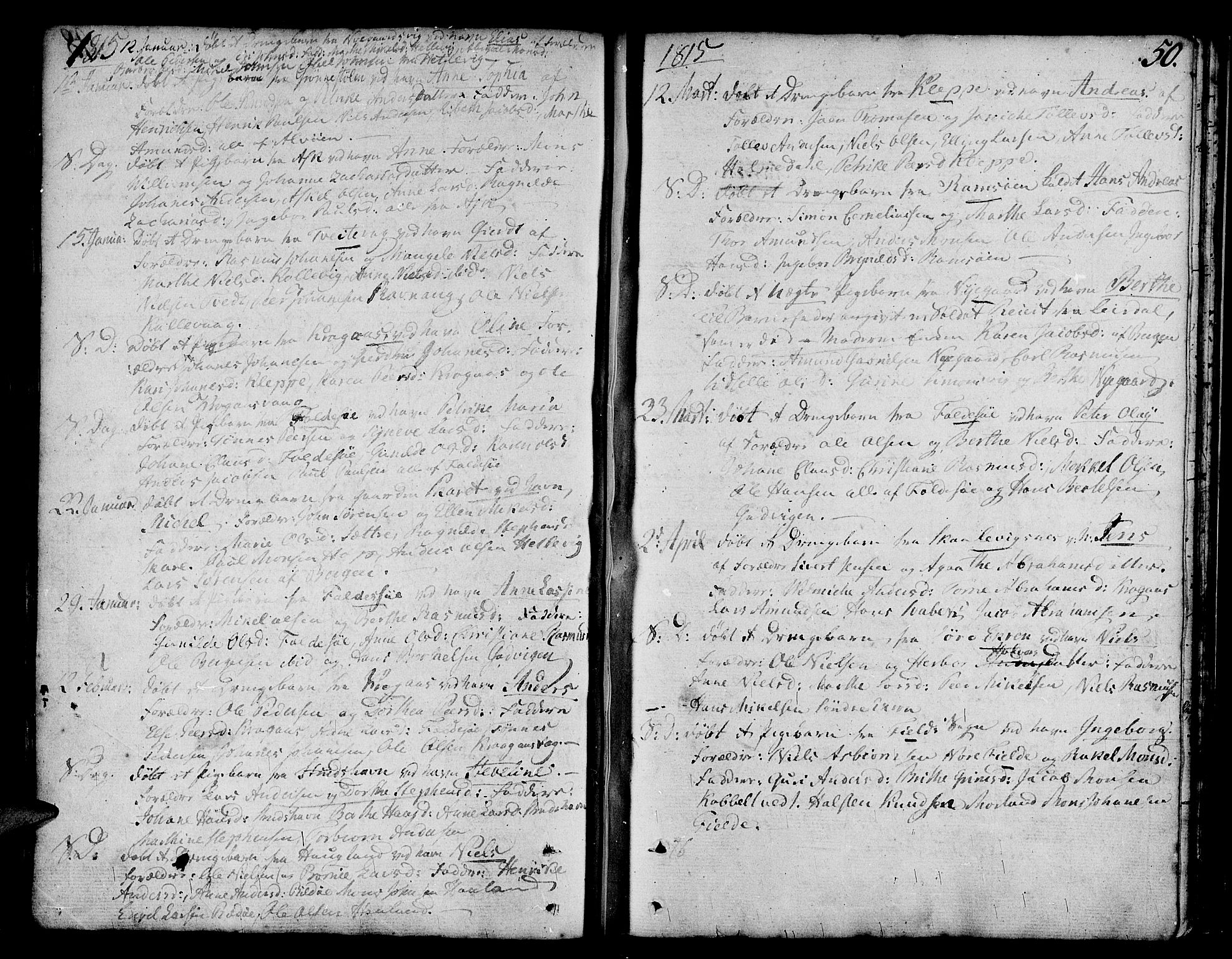 Askøy Sokneprestembete, AV/SAB-A-74101/H/Ha/Haa/Haaa/L0002: Ministerialbok nr. A 2, 1801-1818, s. 50