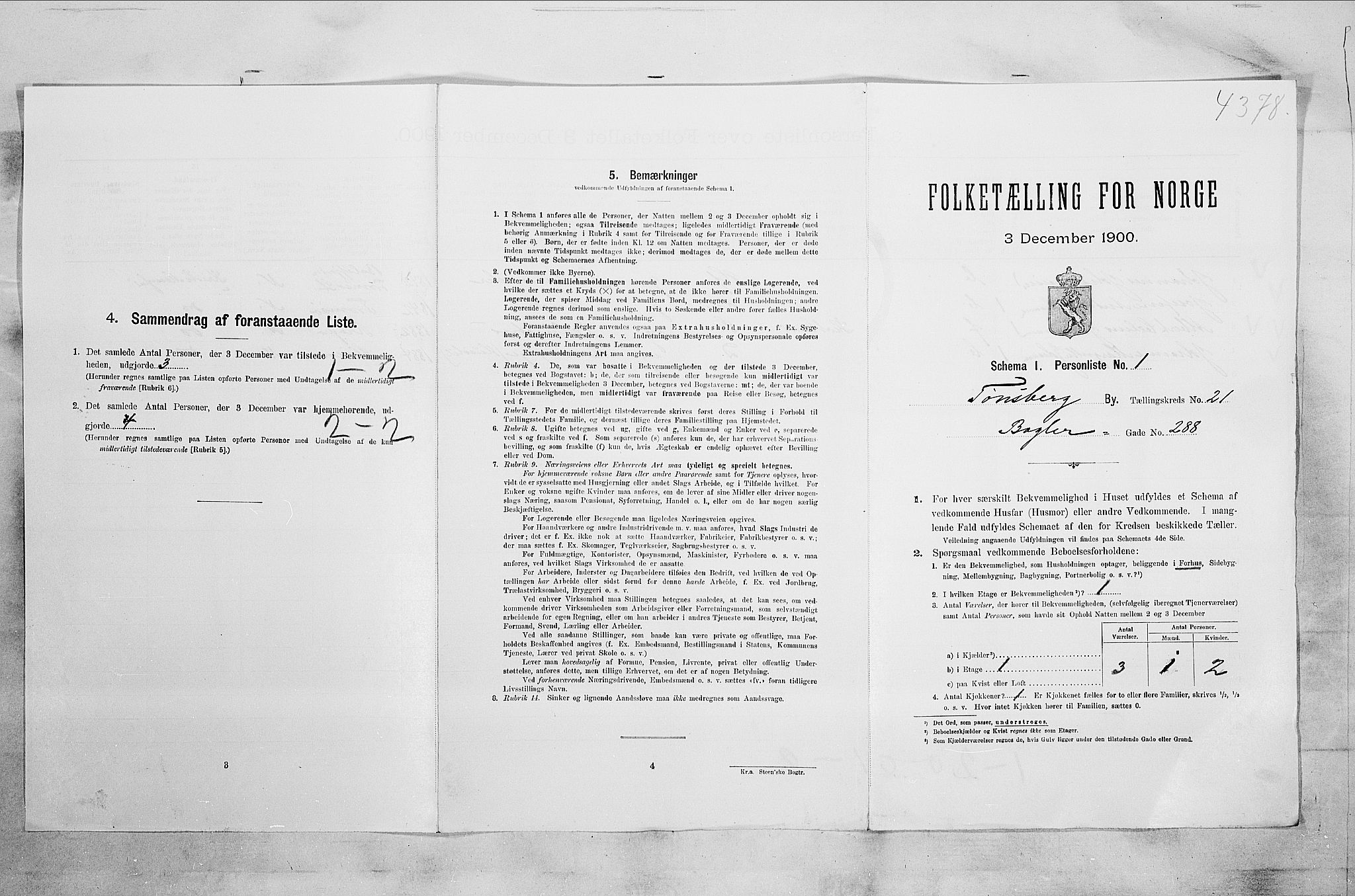 RA, Folketelling 1900 for 0705 Tønsberg kjøpstad, 1900, s. 3356