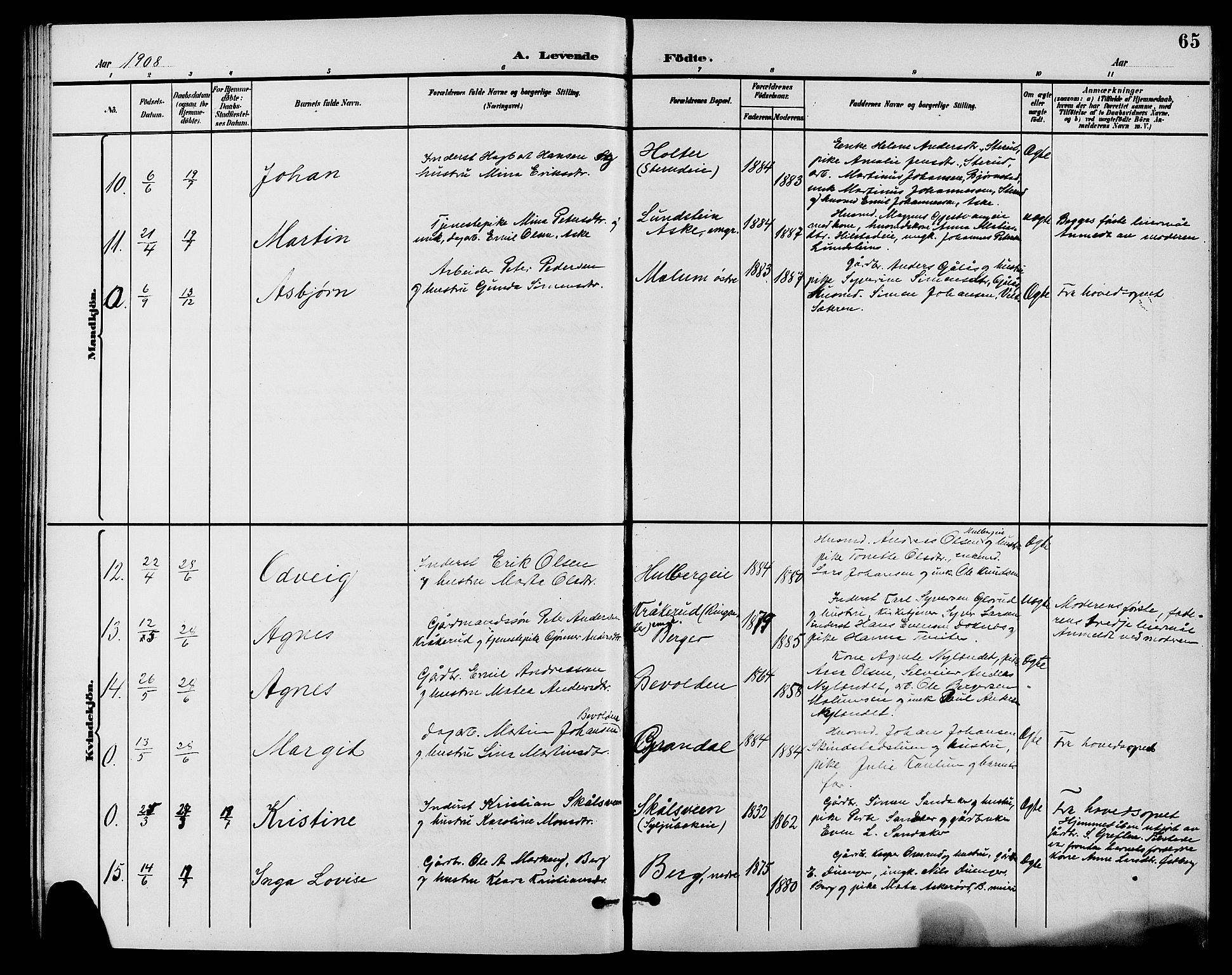 Nes prestekontor, Hedmark, AV/SAH-PREST-020/L/La/L0007: Klokkerbok nr. 7, 1892-1912, s. 65
