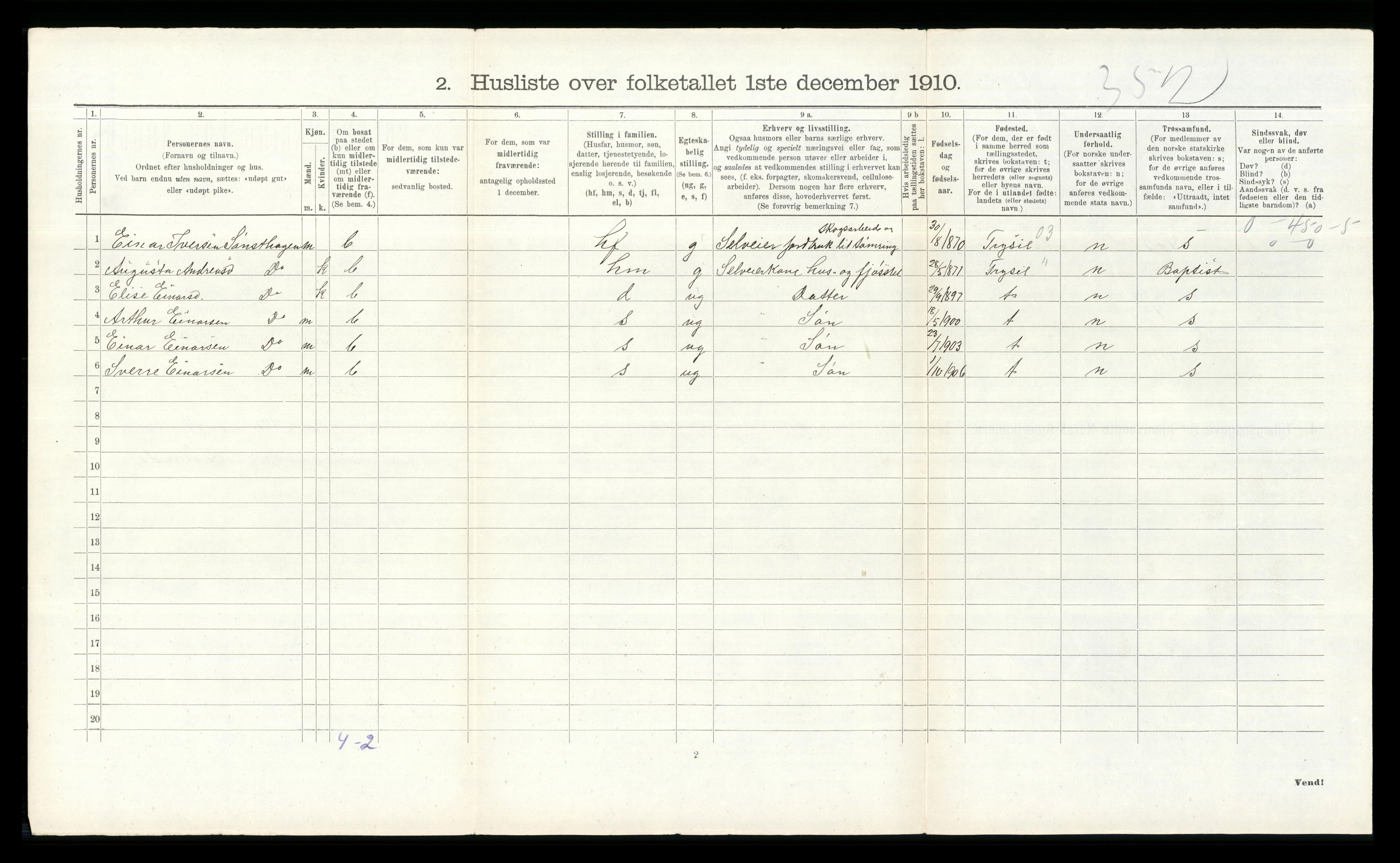 RA, Folketelling 1910 for 0427 Elverum herred, 1910, s. 2894