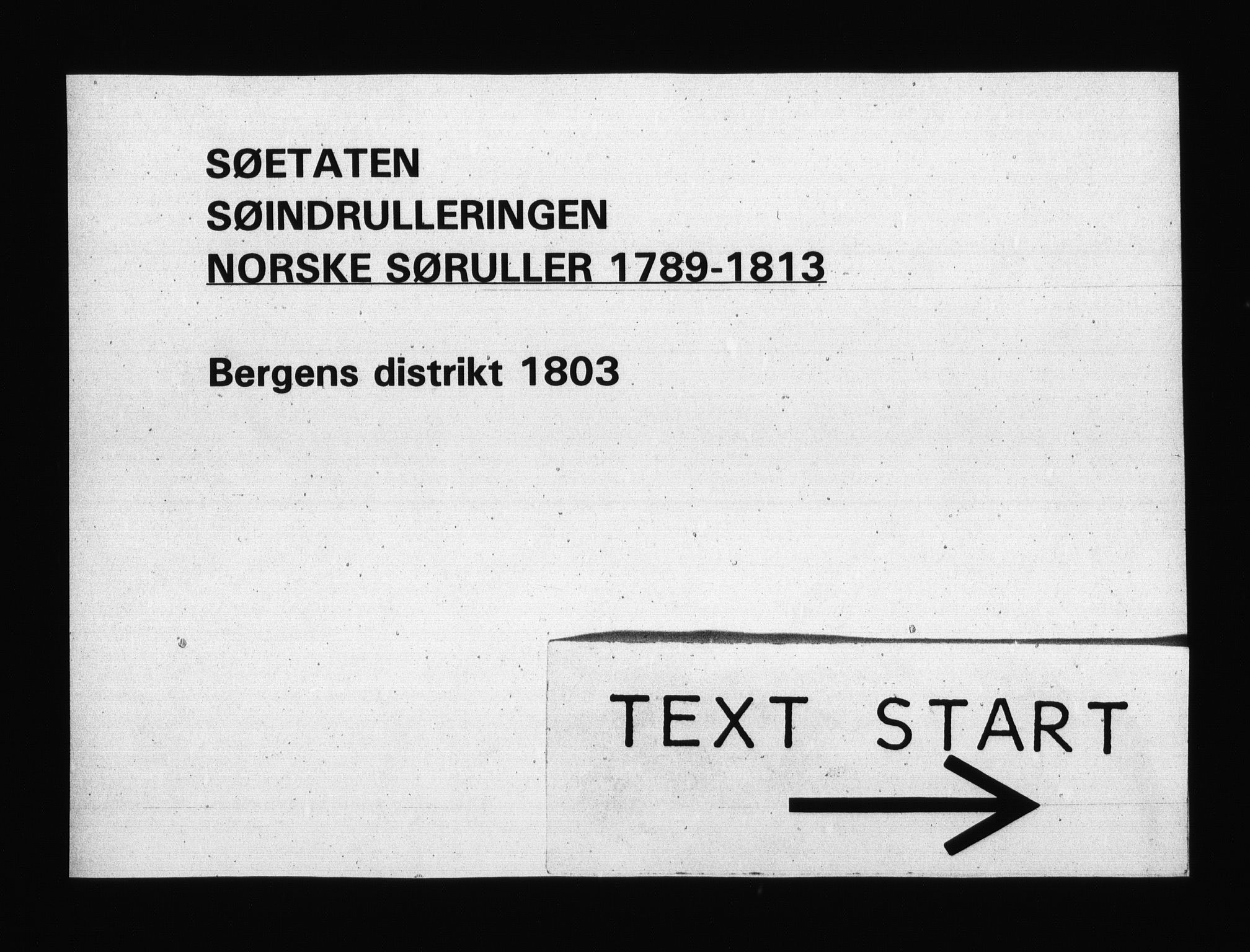 Sjøetaten, RA/EA-3110/F/L0243: Bergen distrikt, bind 1, 1803