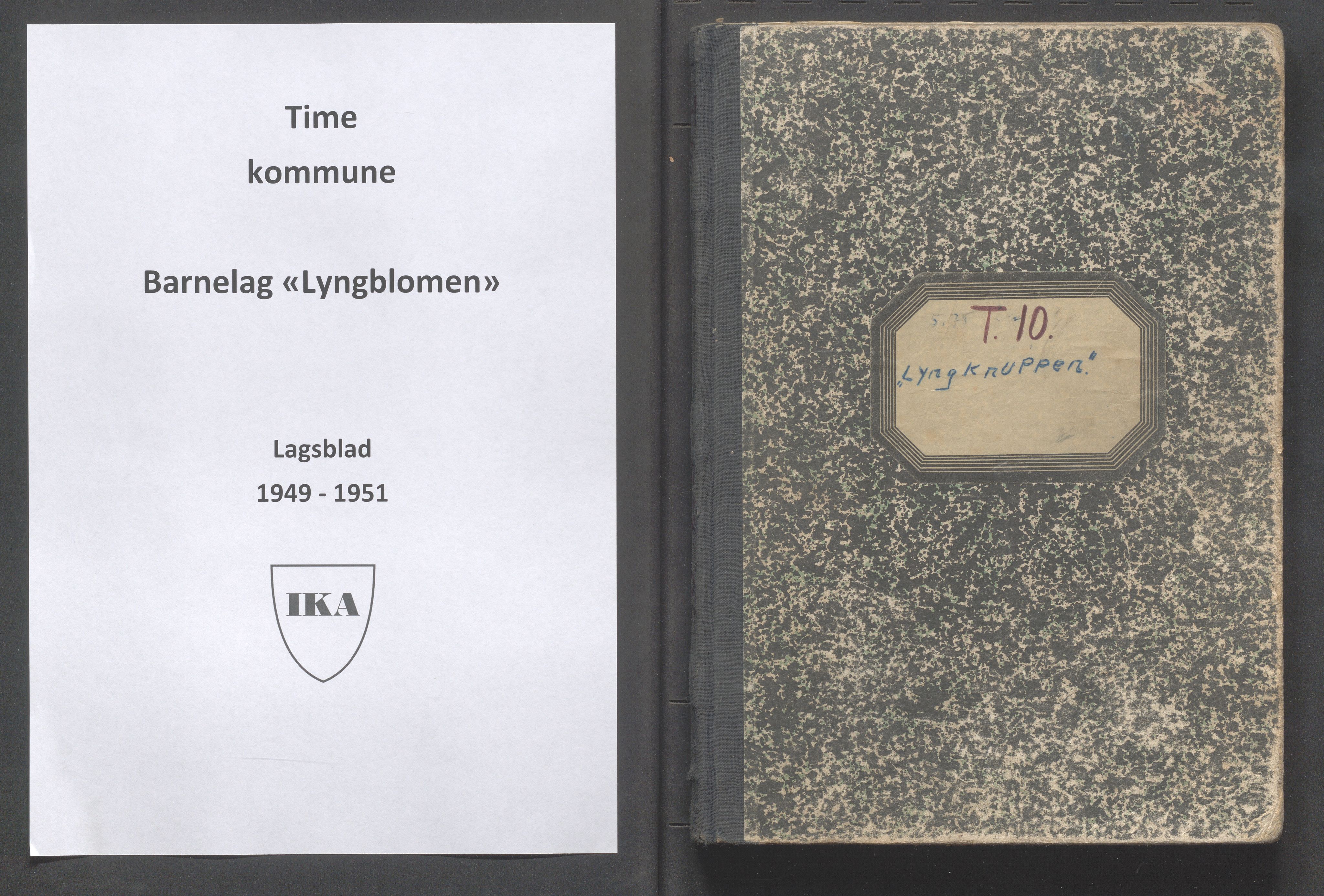 Time kommune - PA 52 Fråhaldslaget Lyngblomen - Time barnelag, IKAR/A-1182/F/L0009: Lagsblad "Lyngknuppen" , 1949-1951, s. 1