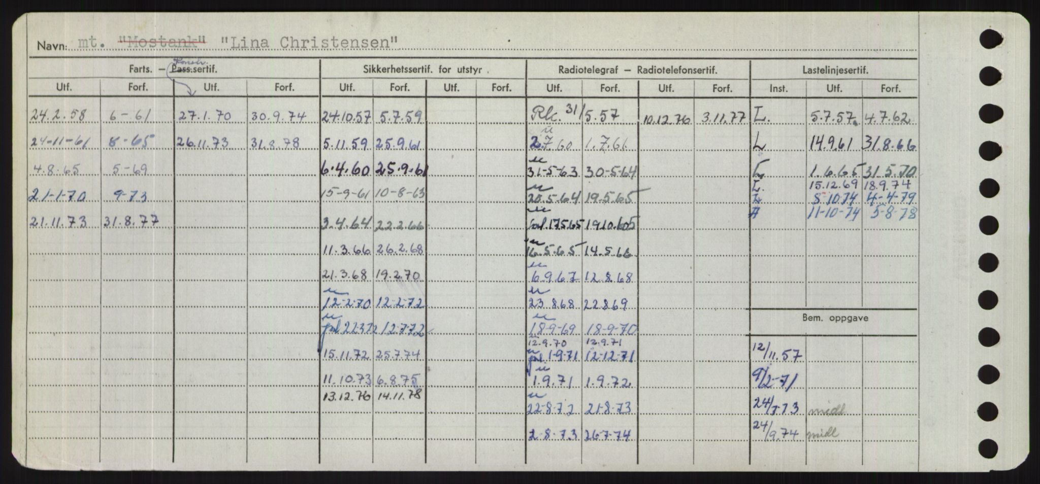 Sjøfartsdirektoratet med forløpere, Skipsmålingen, RA/S-1627/H/Hd/L0023: Fartøy, Lia-Løv, s. 100