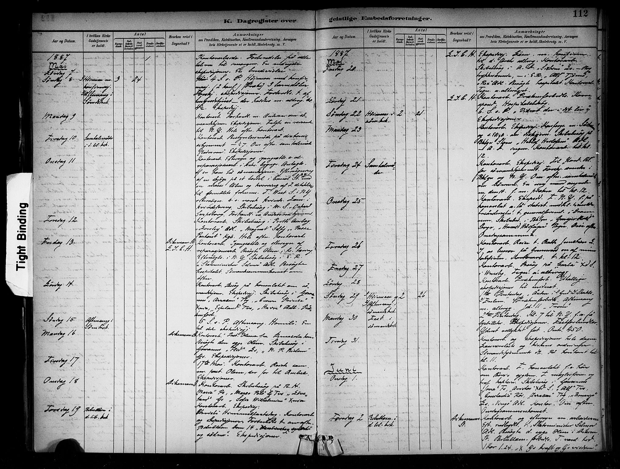 Den norske sjømannsmisjon i utlandet/New York, AV/SAB-SAB/PA-0110/H/Ha/L0002: Ministerialbok nr. A 2, 1886-1888, s. 112