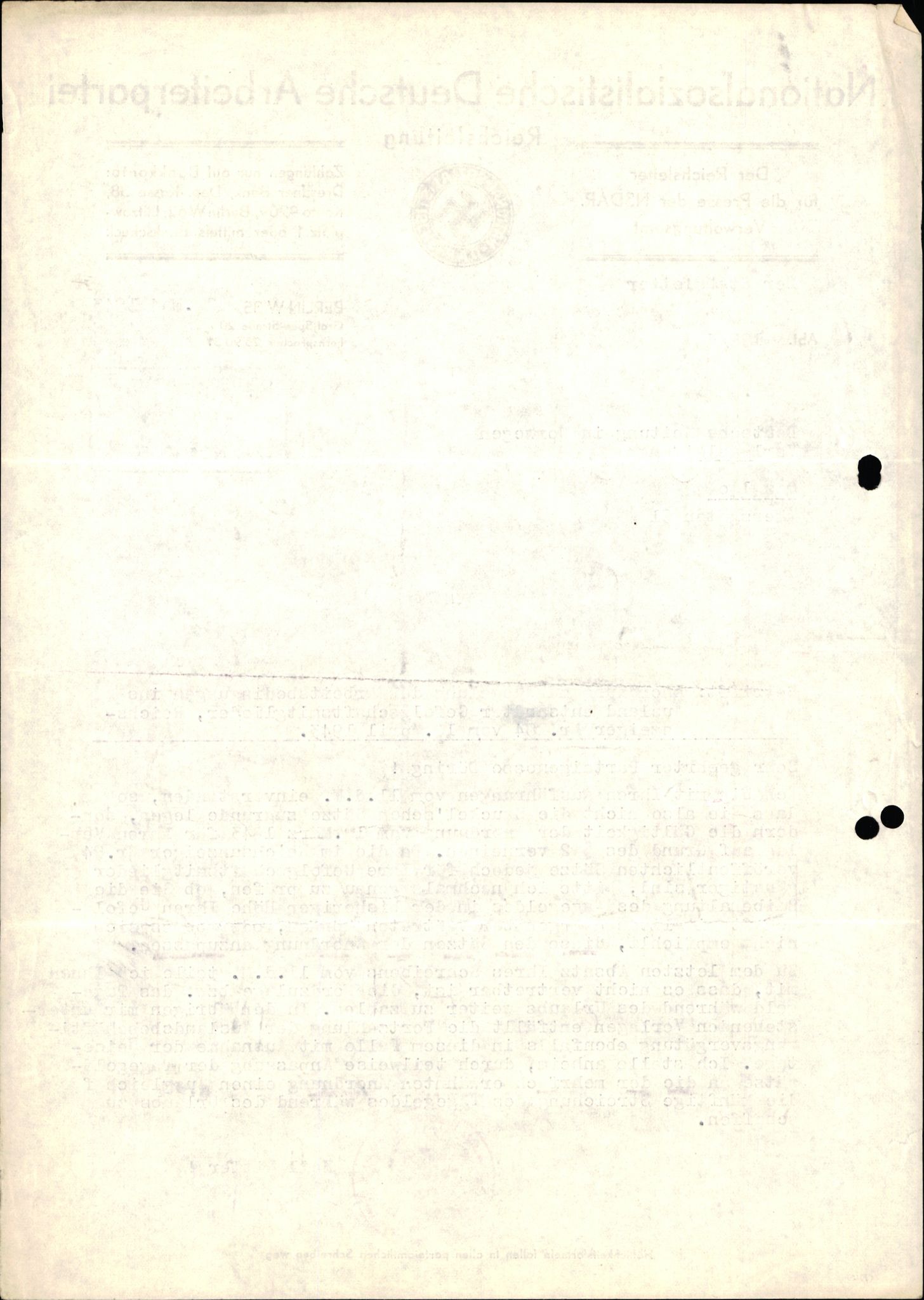 Forsvarets Overkommando. 2 kontor. Arkiv 11.4. Spredte tyske arkivsaker, AV/RA-RAFA-7031/D/Dar/Darb/L0015: Reichskommissariat - NSDAP in Norwegen, 1938-1945, s. 10