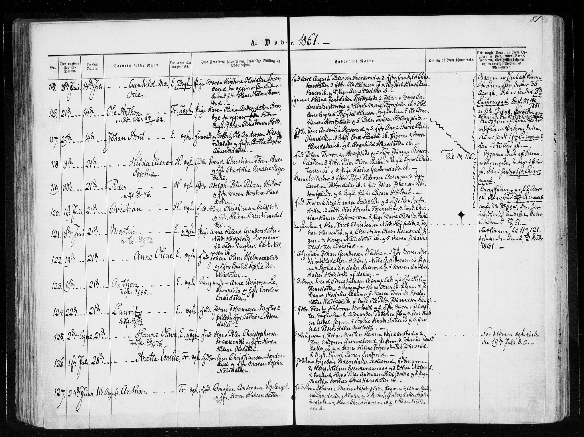 Eidsberg prestekontor Kirkebøker, AV/SAO-A-10905/F/Fa/L0010.a: Ministerialbok nr. I 10A, 1857-1866, s. 87