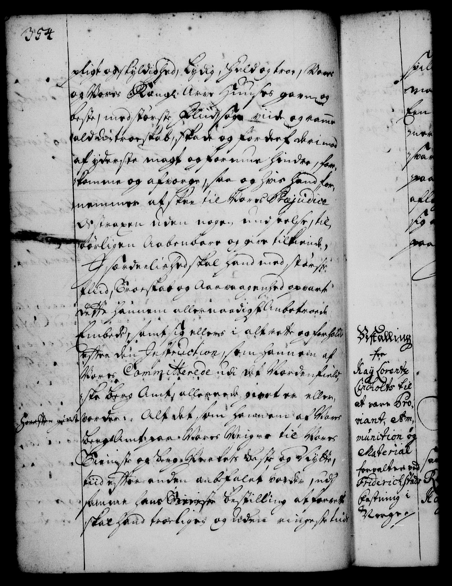 Rentekammeret, Kammerkanselliet, RA/EA-3111/G/Gg/Gge/L0001: Norsk bestallingsprotokoll med register (merket RK 53.25), 1720-1730, s. 354