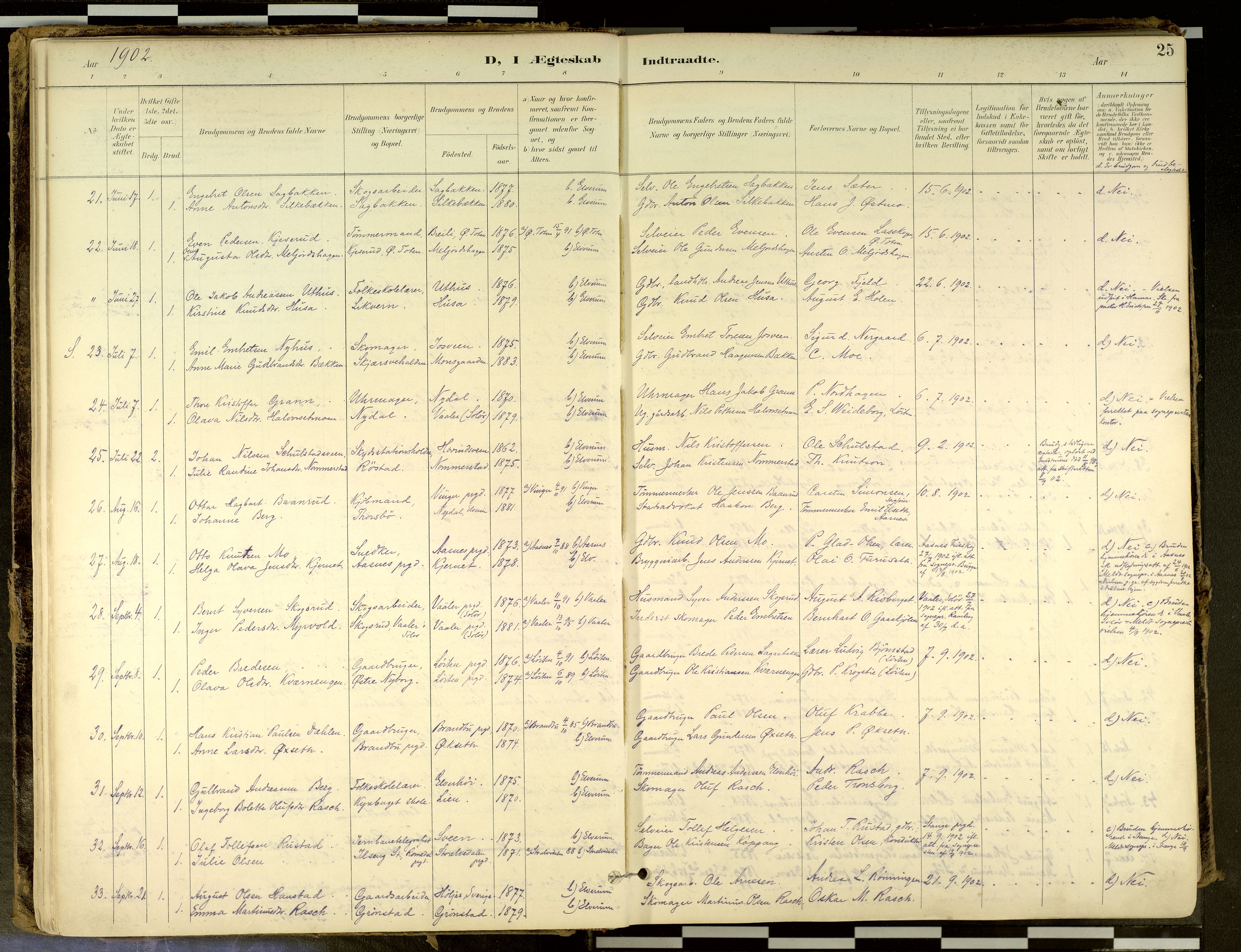 Elverum prestekontor, SAH/PREST-044/H/Ha/Haa/L0018: Ministerialbok nr. 18, 1894-1914, s. 25