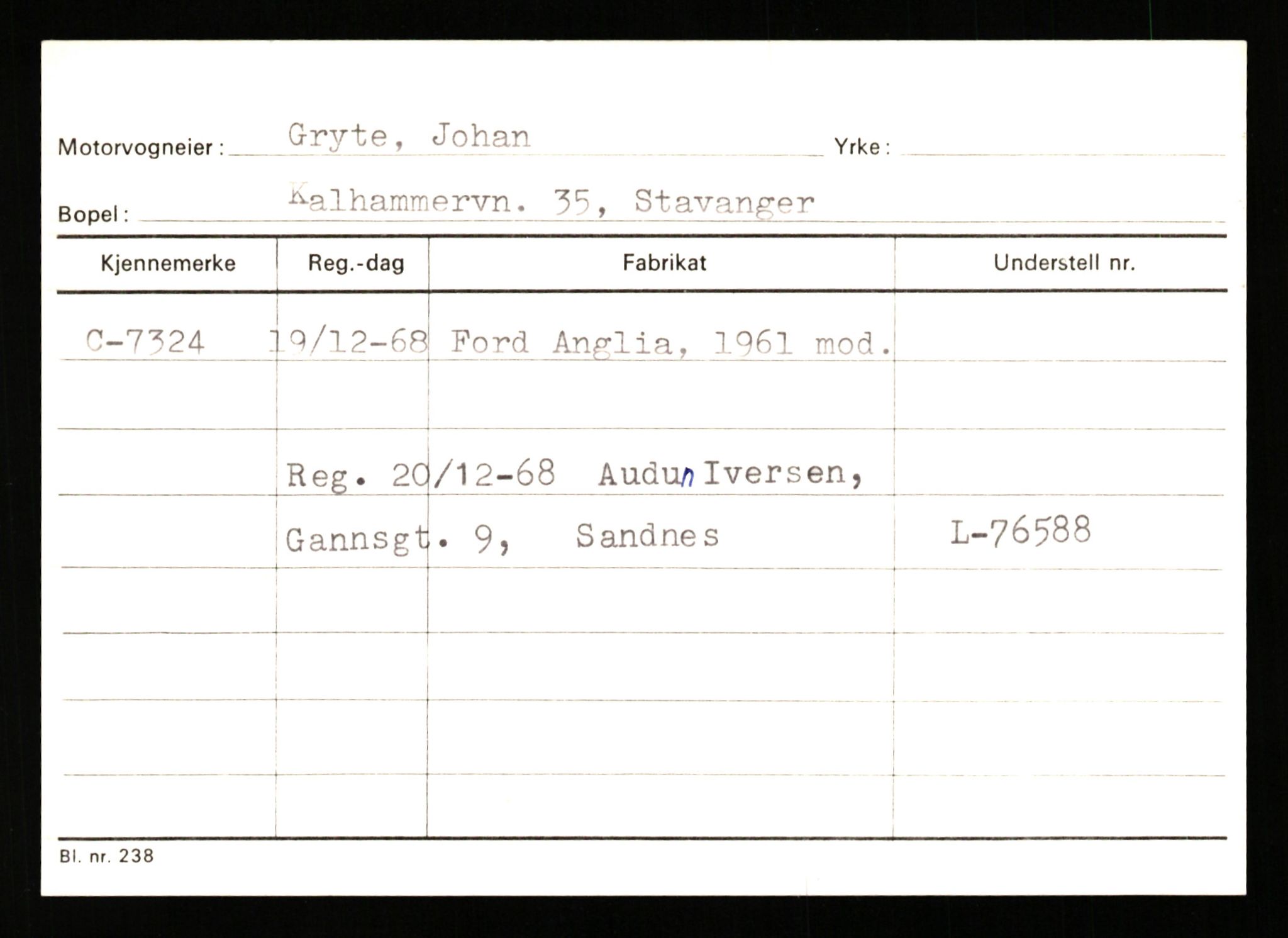 Stavanger trafikkstasjon, AV/SAST-A-101942/0/G/L0002: Registreringsnummer: 5791 - 10405, 1930-1971, s. 727